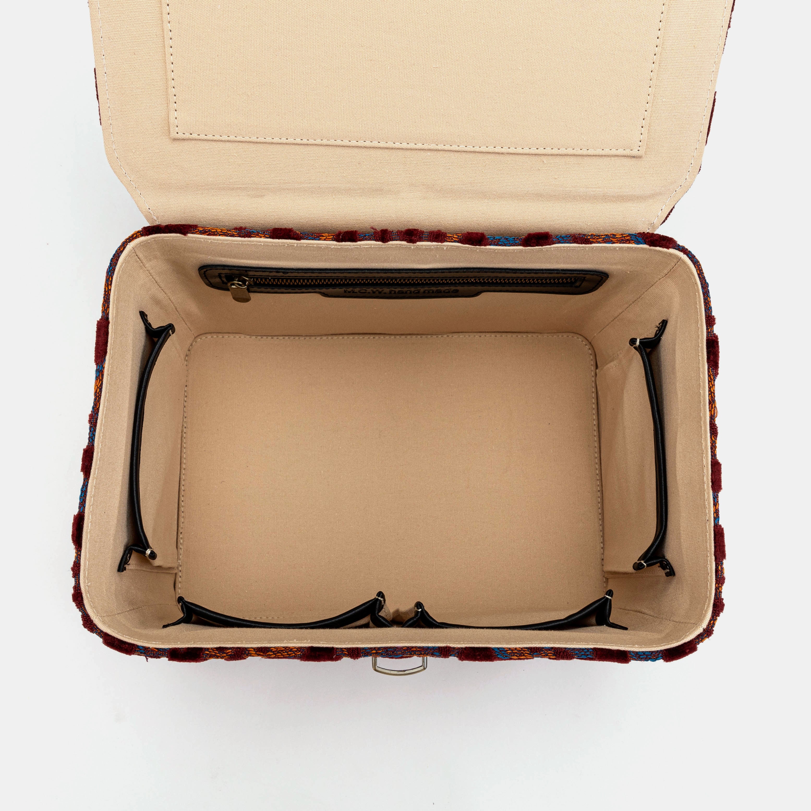 Burnout Velvet Wine Josephine Large Train Case - Image 5