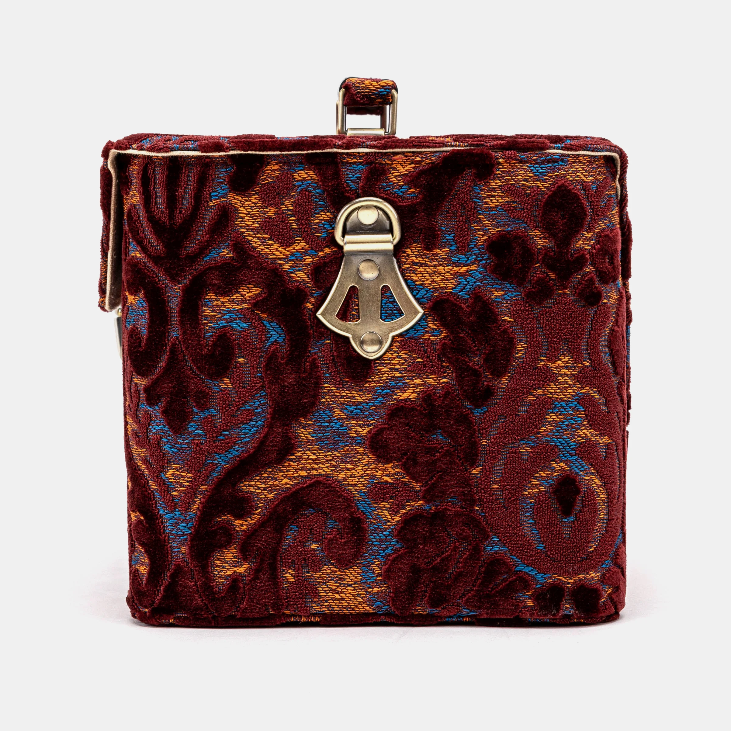 Burnout Velvet Wine Josephine Large Train Case - Image 6