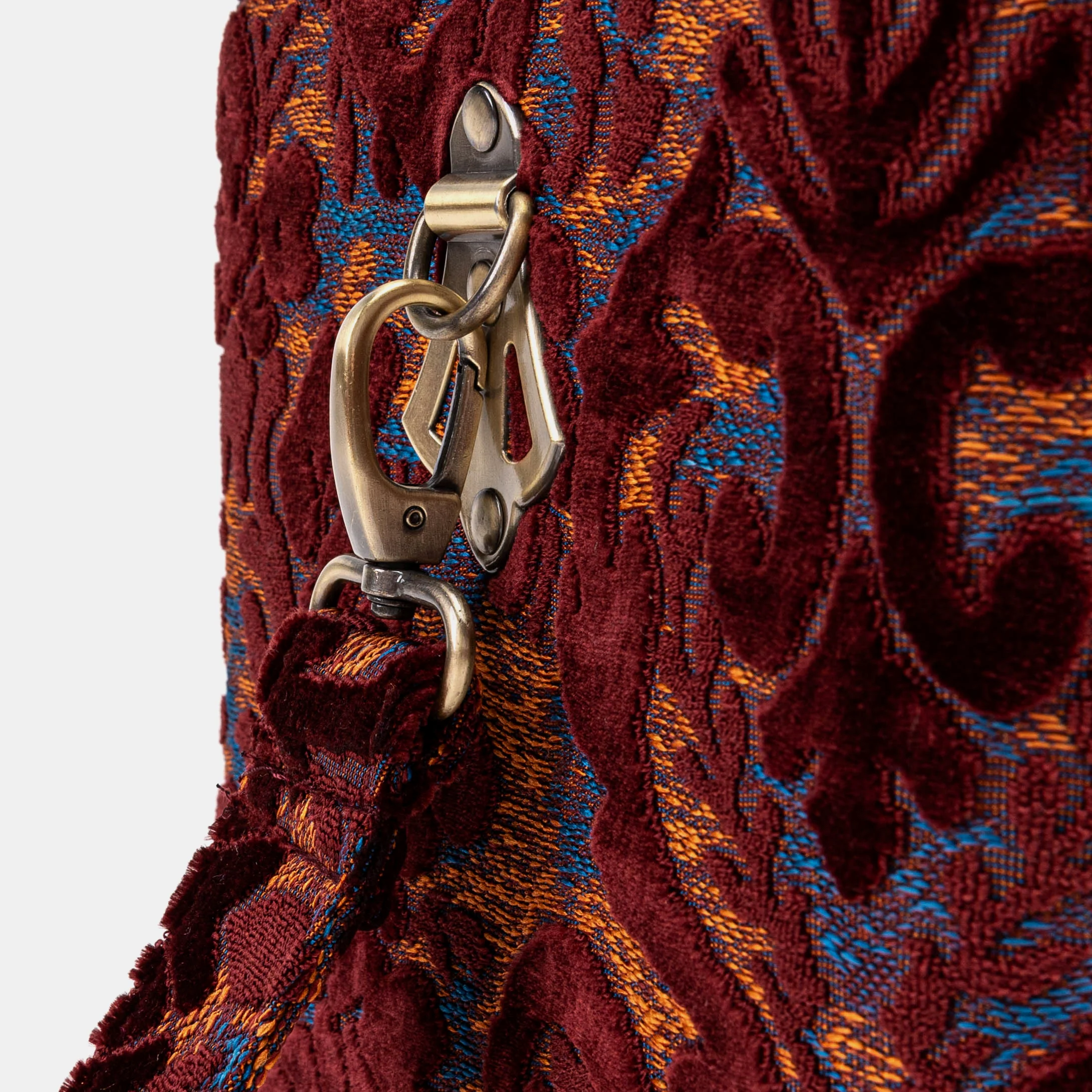 Burnout Velvet Wine Josephine Large Train Case - Image 7