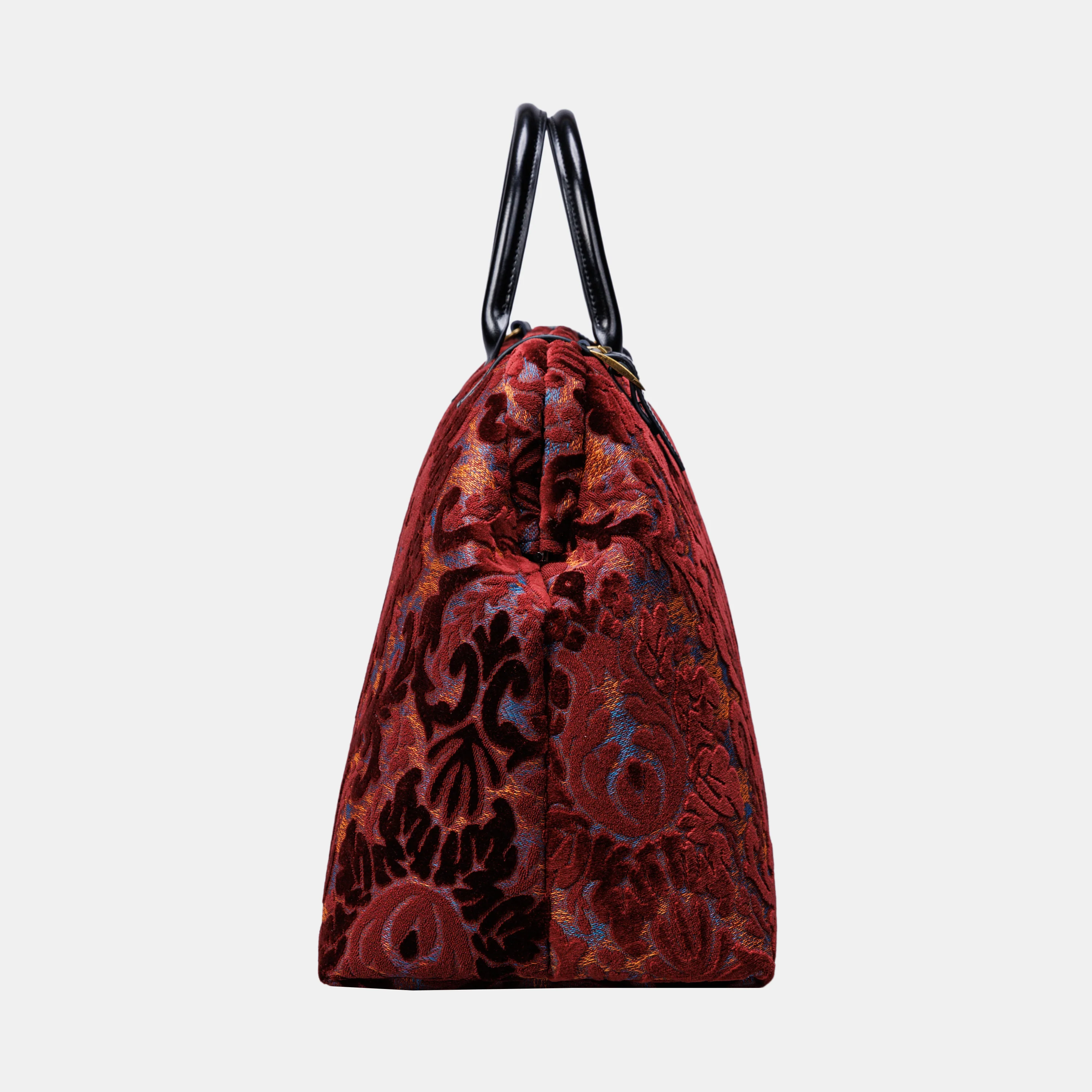 Burnout Velvet Wine Large Carpetbag - Image 6