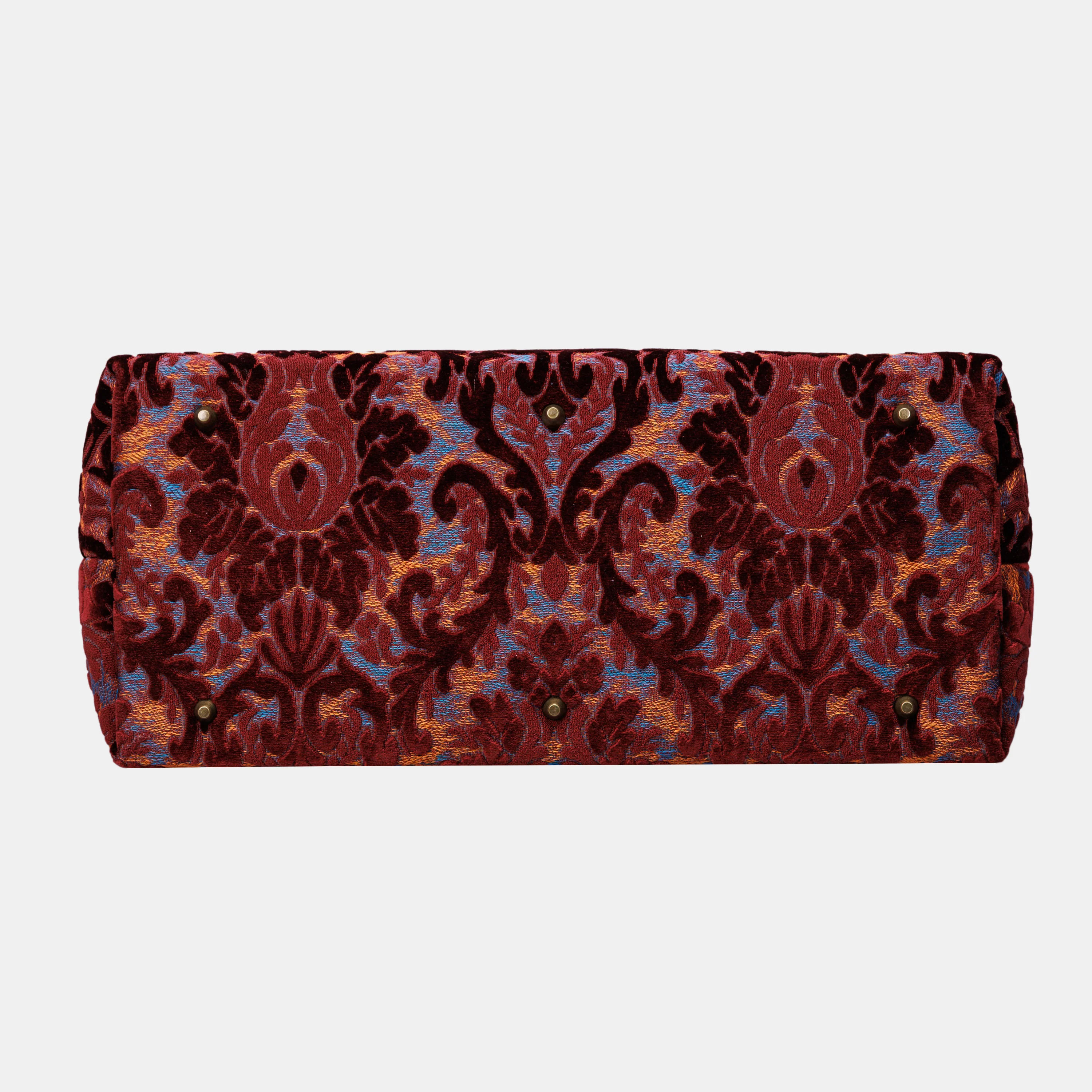 Burnout Velvet Wine Large Carpetbag - Image 7
