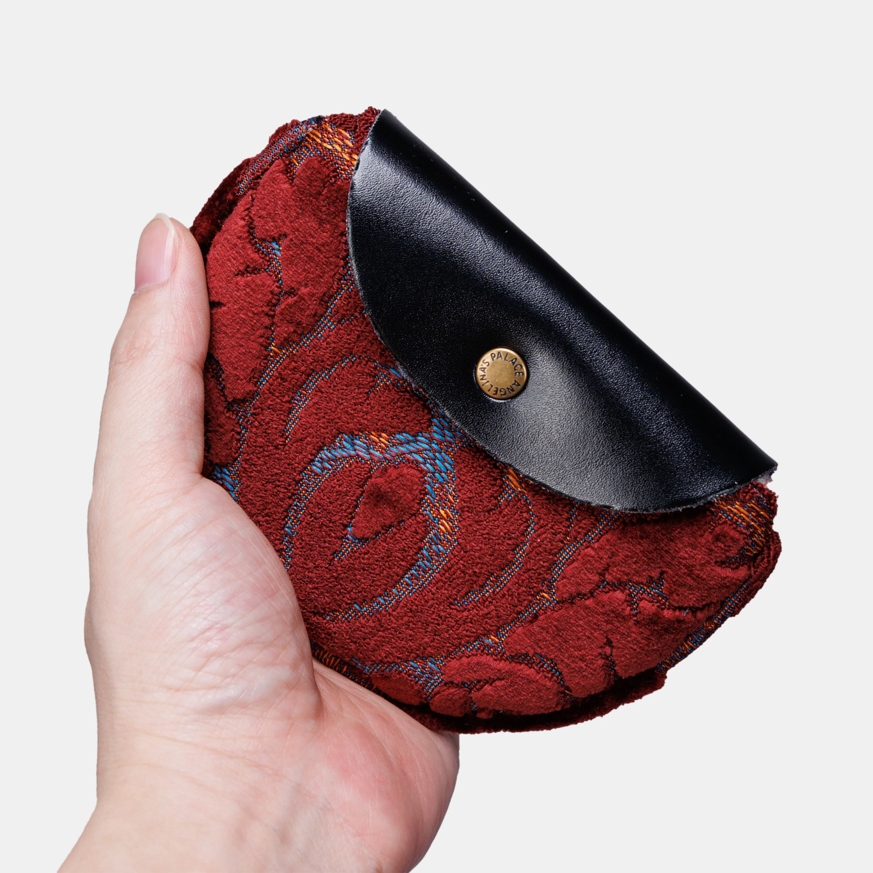 Burnout Velvet Wine Rosary Bag