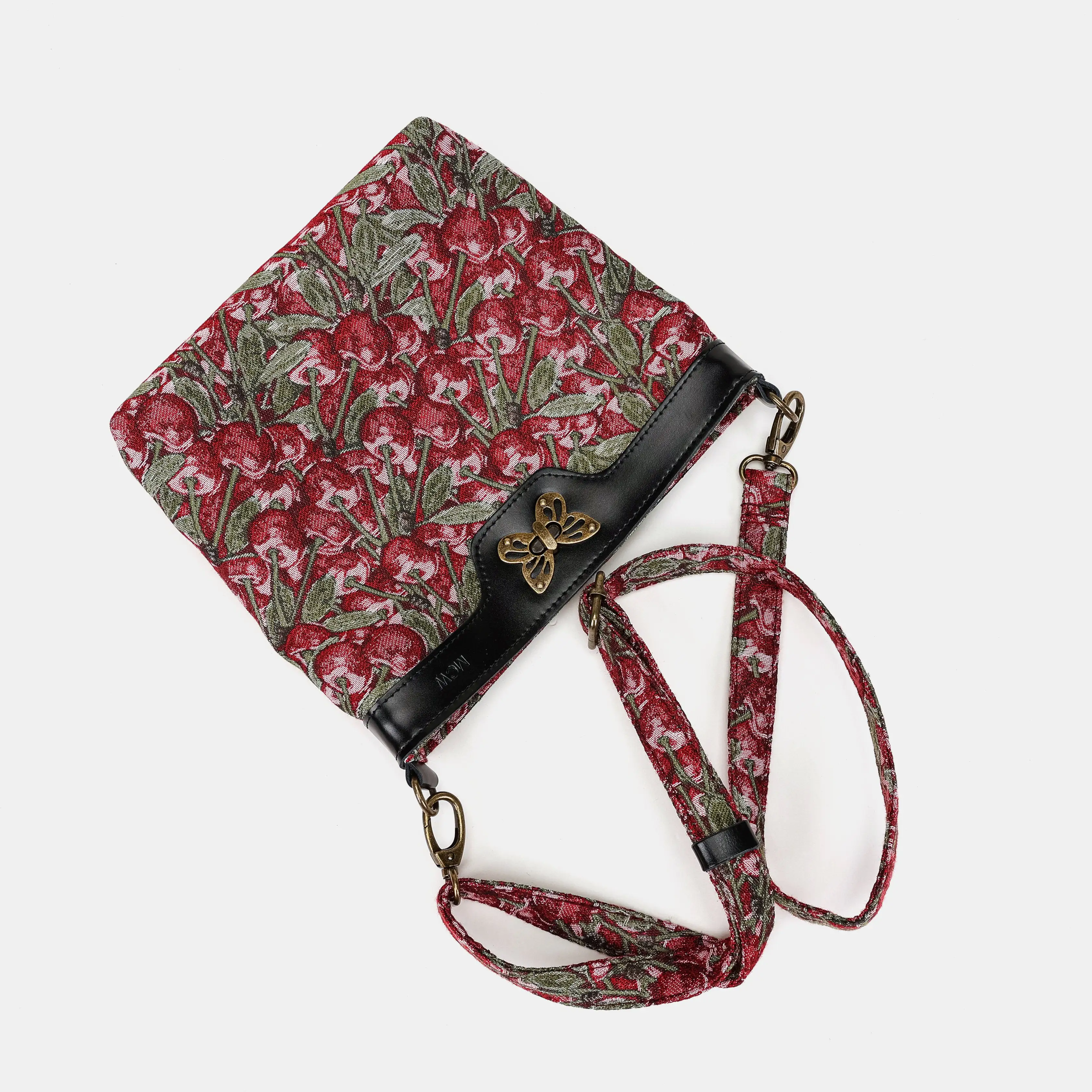 Cherry Cascade Butterfly Crossbody Bag - Image 2
