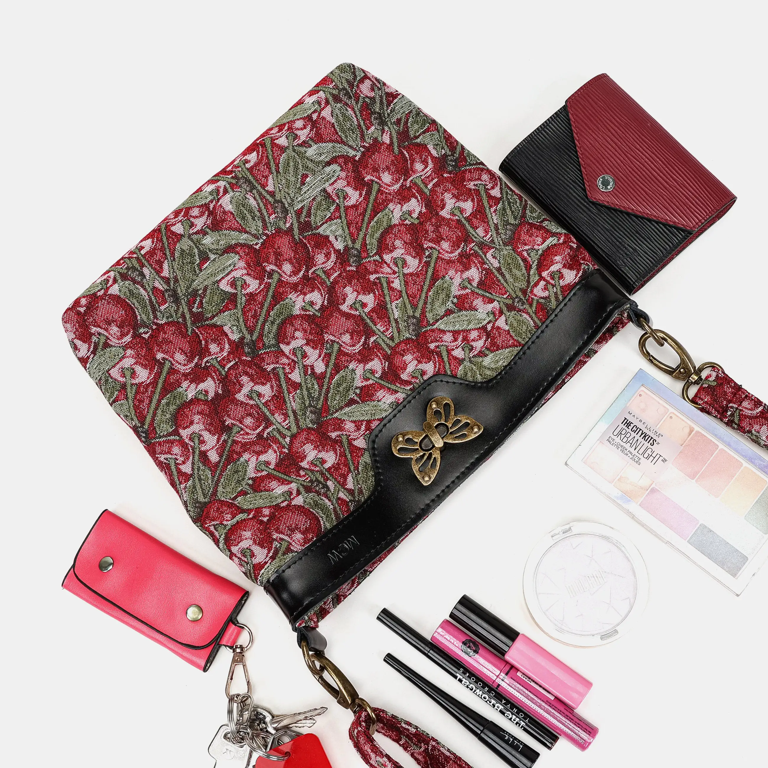 Cherry Cascade Butterfly Crossbody Bag - Image 4