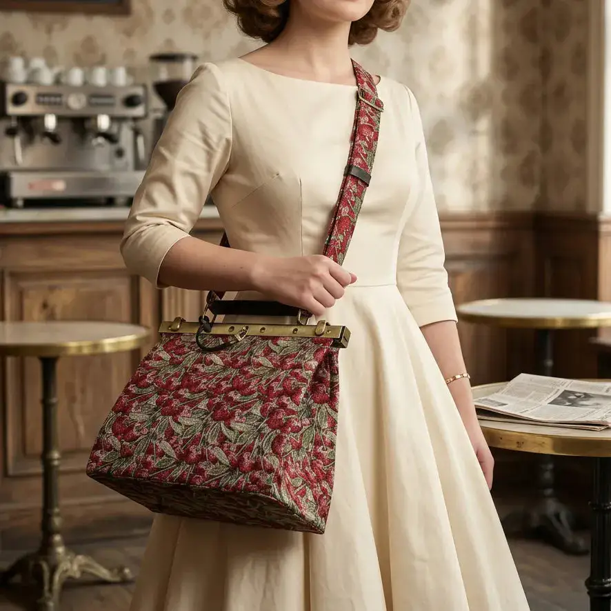 Cherry Cascade Cecile Carpet Purse Gladstone Bag