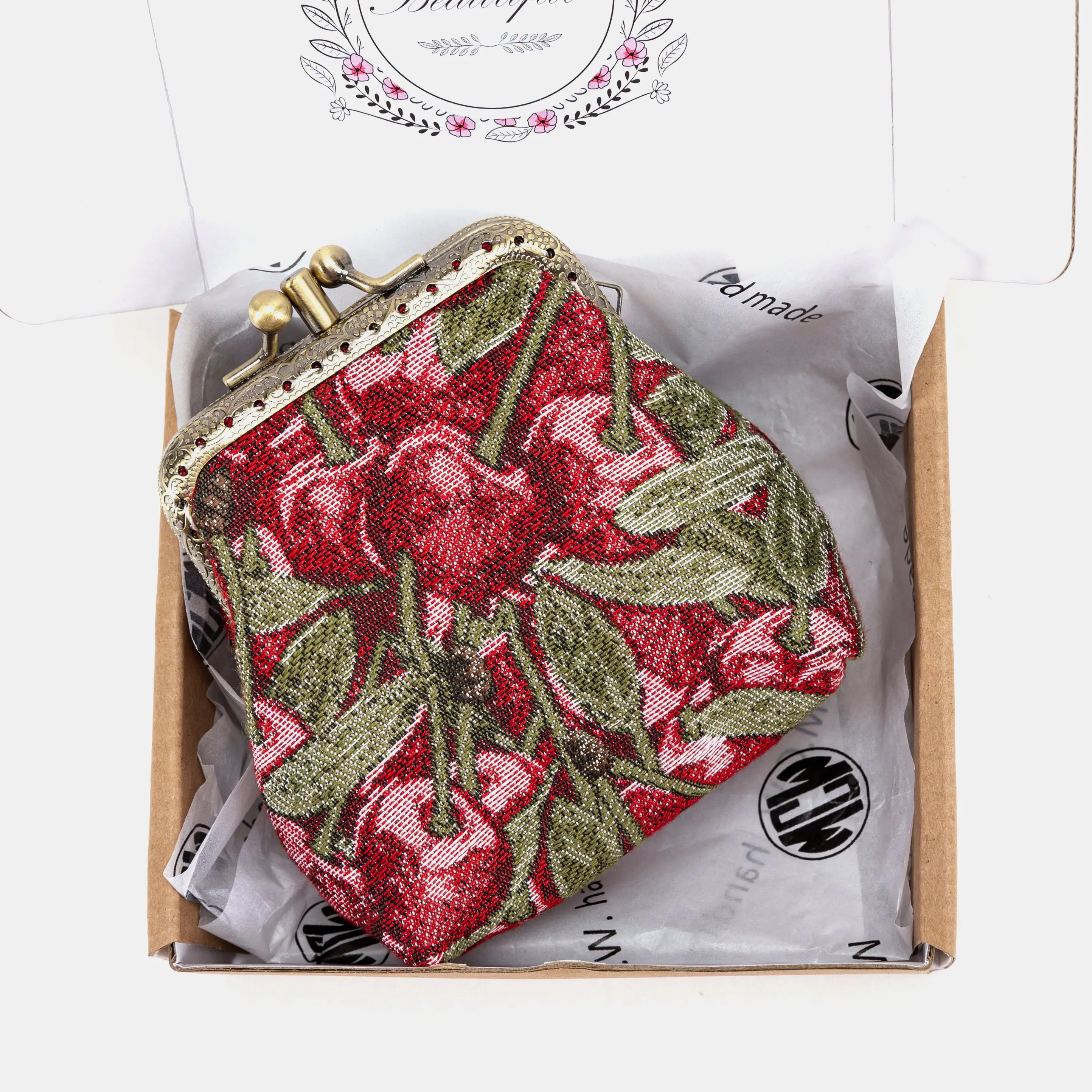 Cherry Cascade Double Kiss Clasp Coin Purse - Image 7