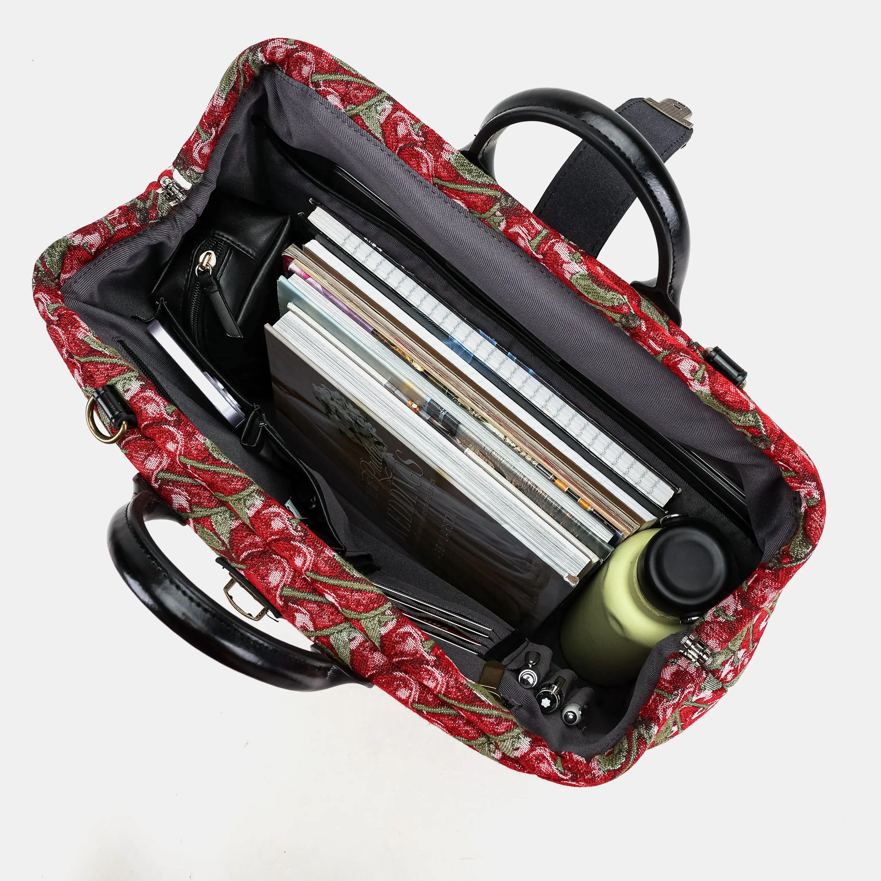 Cherry Cascade Laptop Work Bag - Image 6