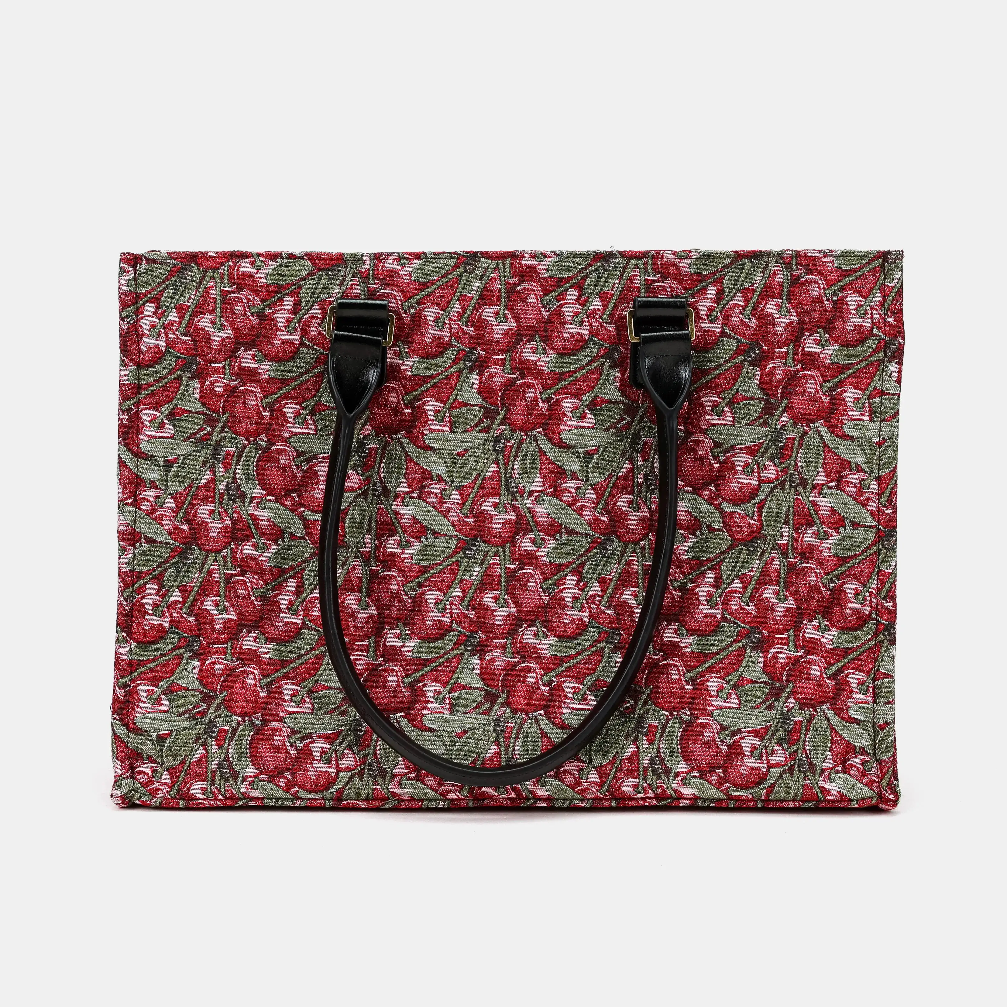Cherry Cascade Laptop Work Tote - Image 6