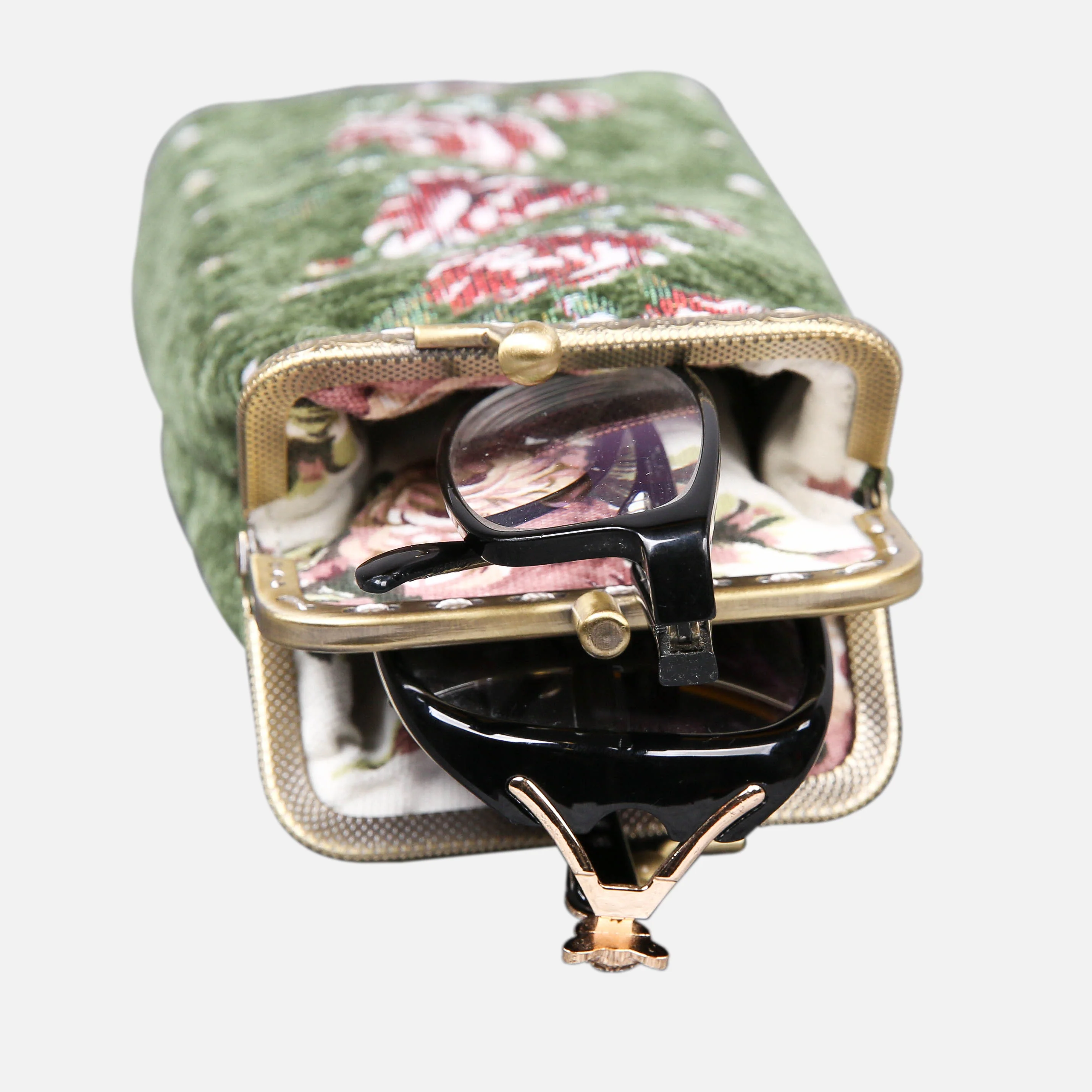 Climbing Rose Arugula Green Series Carpet Eyeglasses Case - Image 5