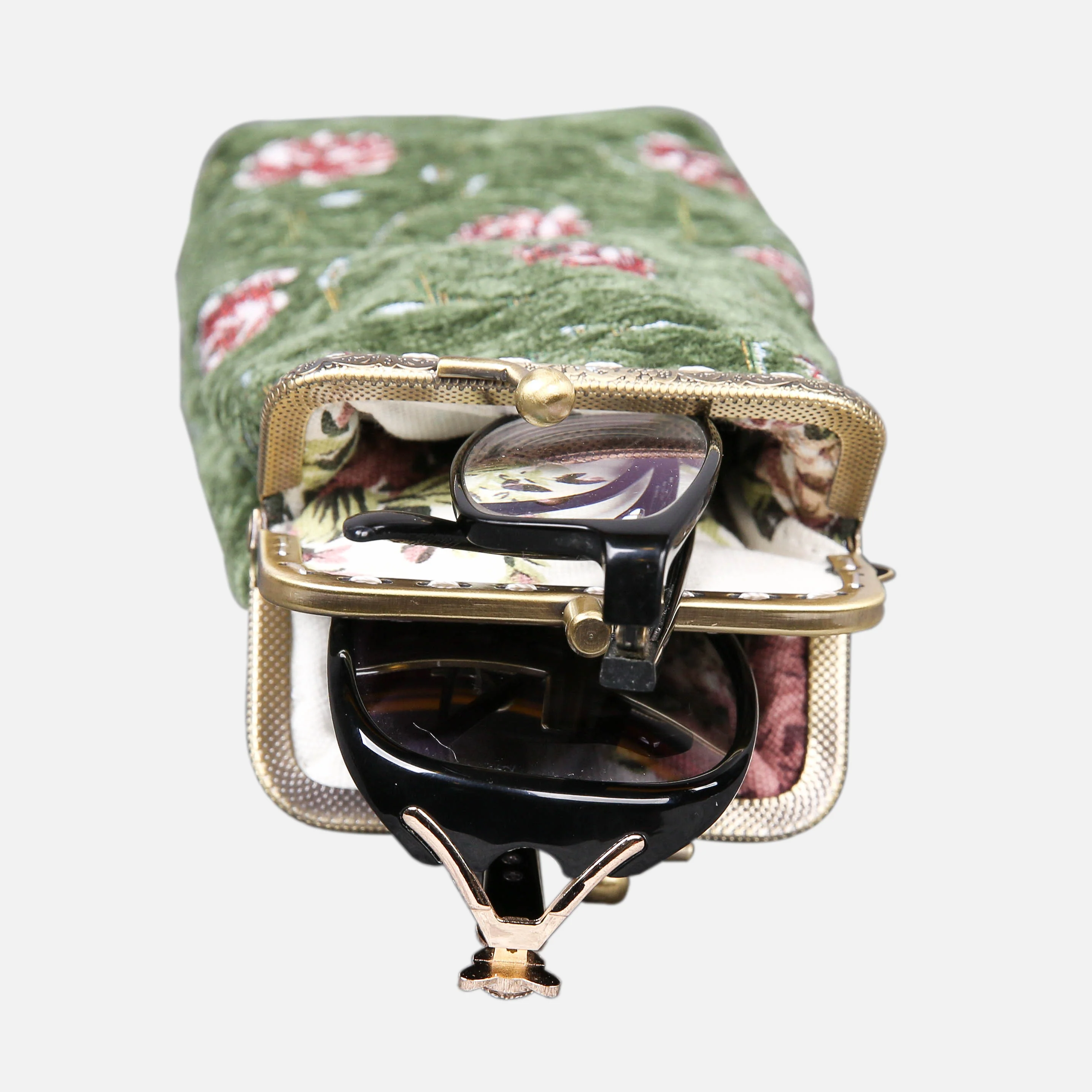 Climbing Rose Arugula Green Series Carpet Eyeglasses Case - Image 8