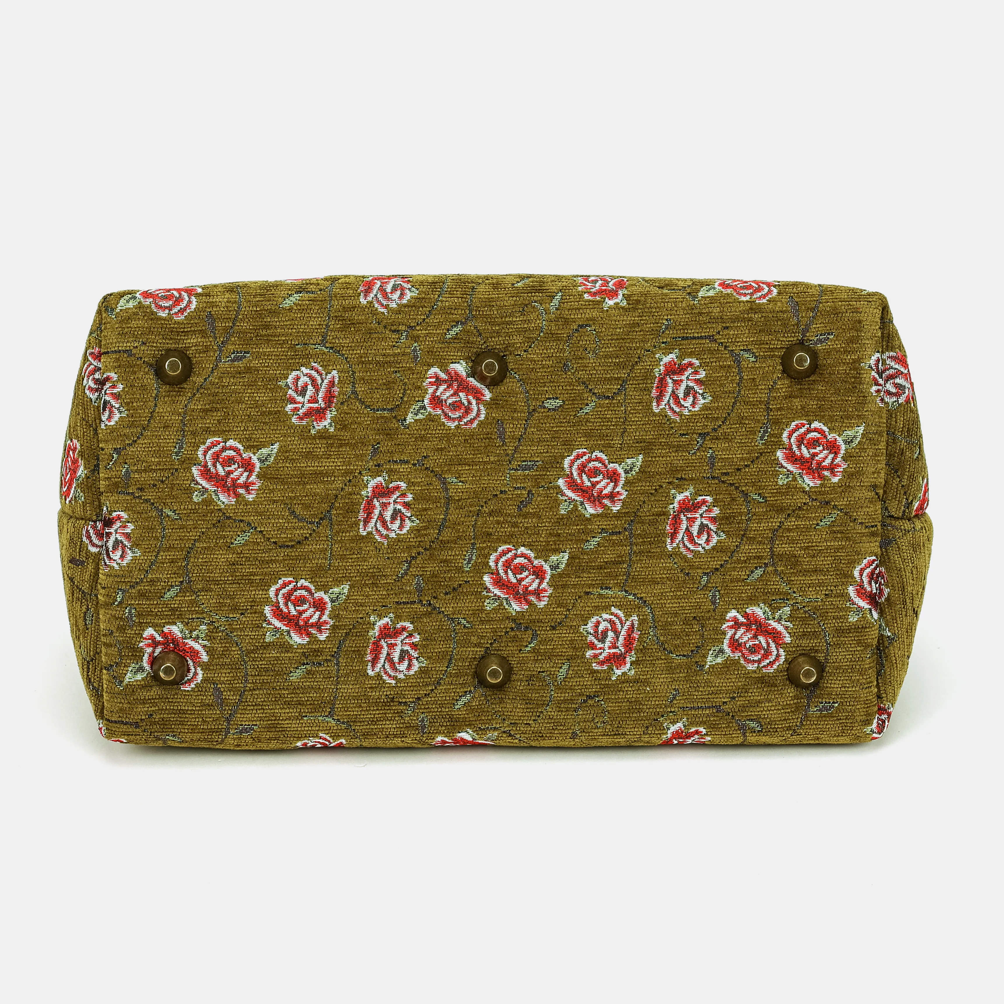 Climbing Rose Avocado Carpet Handbag Purse - Image 5