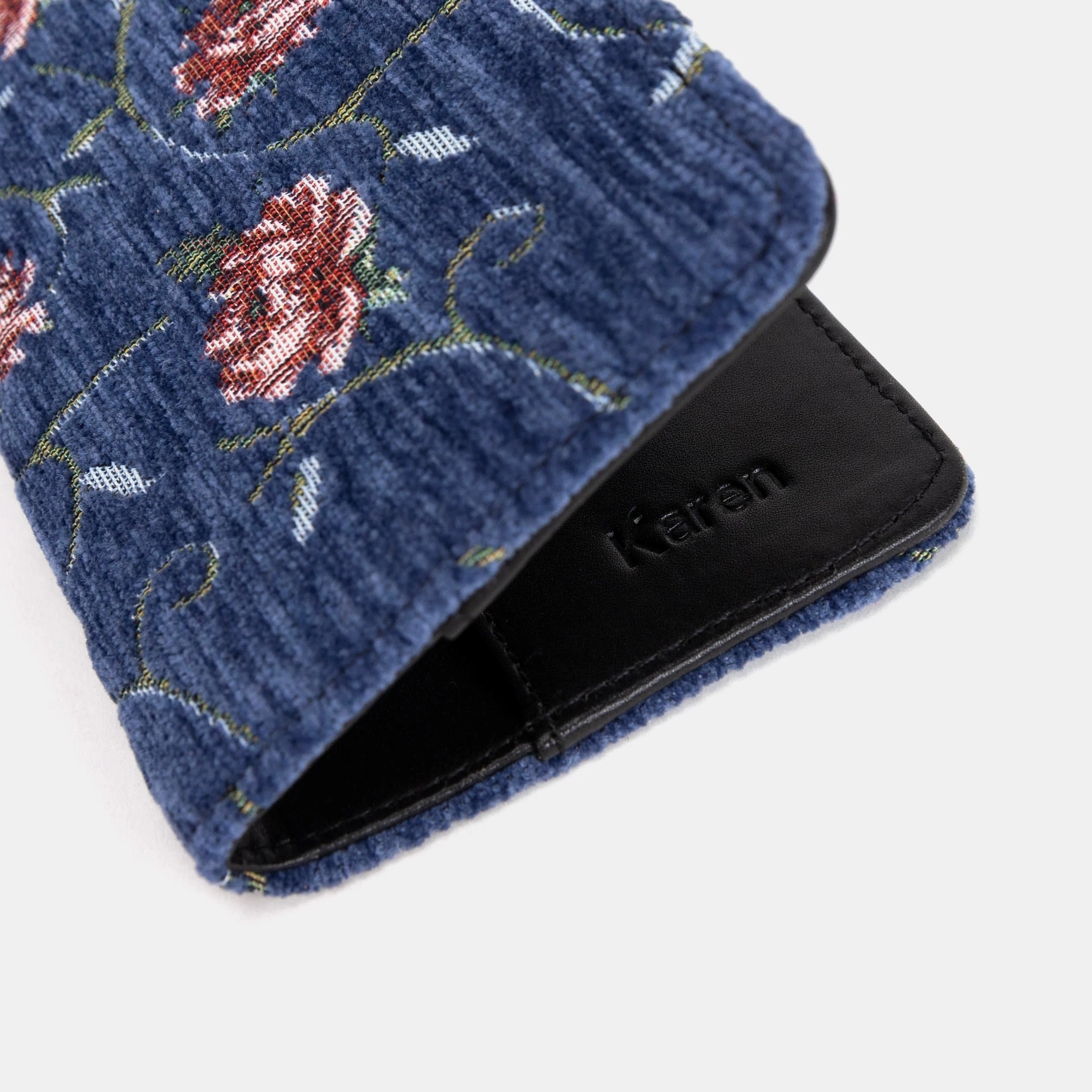 Climbing Rose Blue Checkbook Cover - Image 4
