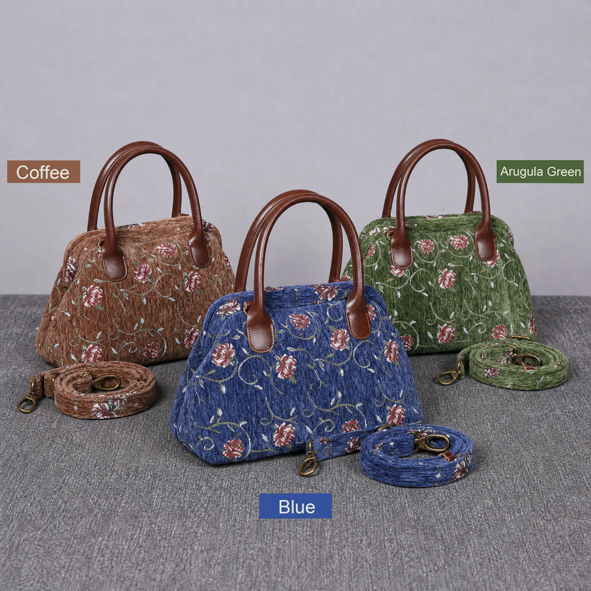 Climbing Rose Carpet Satchel - Image 4