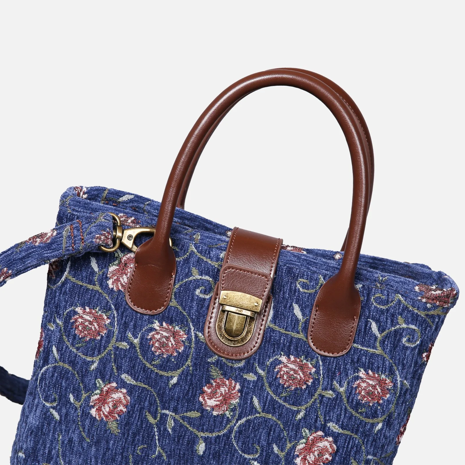 Climbing Rose Tuck Lock Carpet Satchel - Image 5