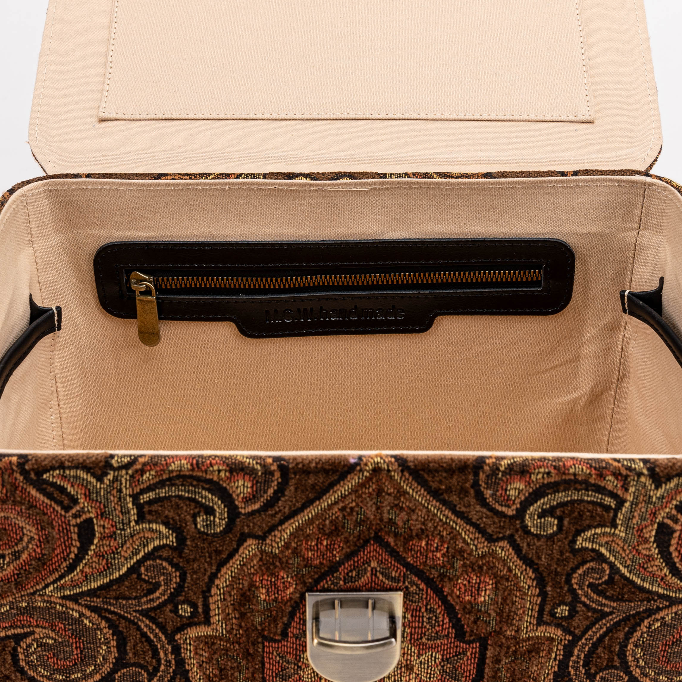 Damask D. Brown Josephine Large Train Case - Image 10