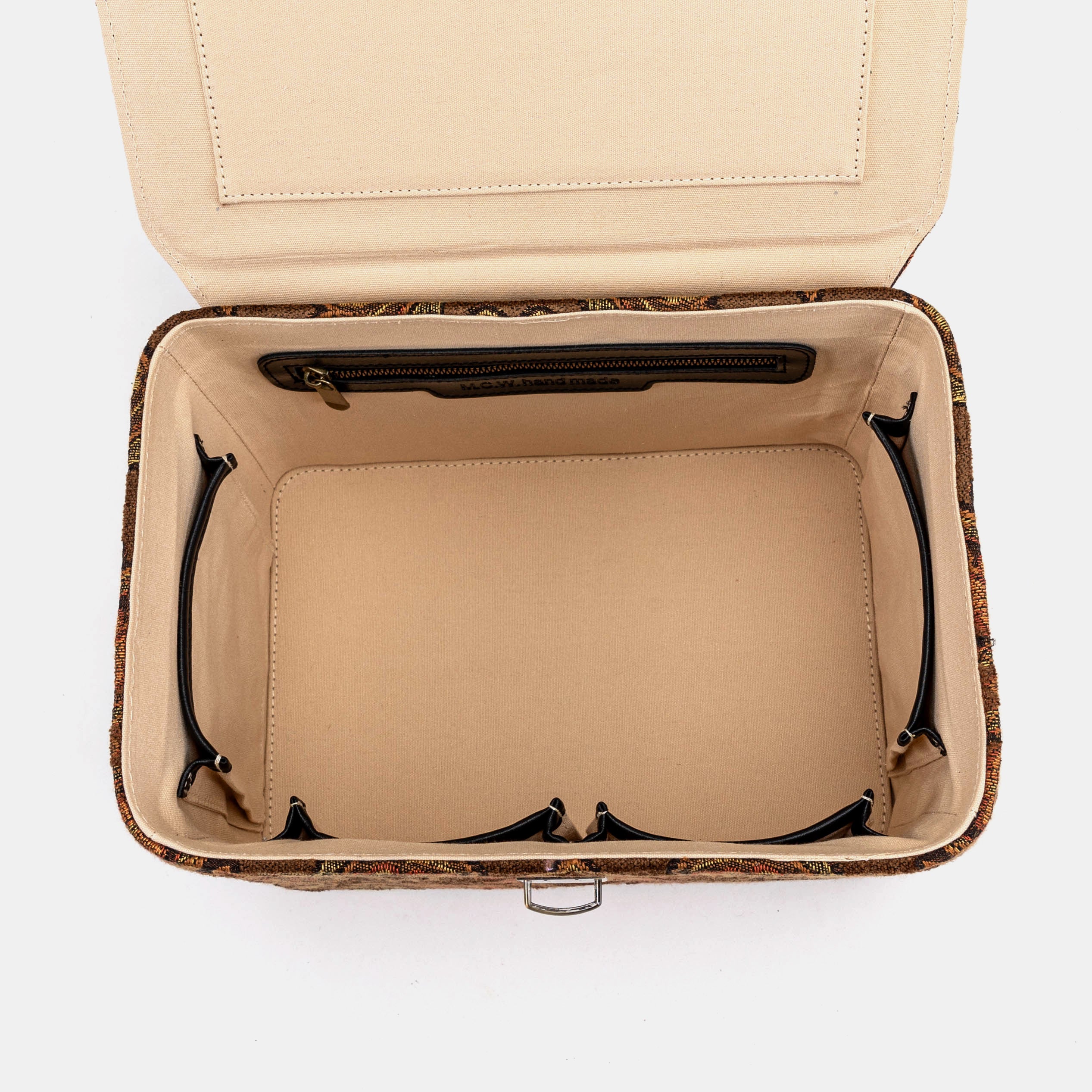 Damask D. Brown Josephine Large Train Case - Image 5