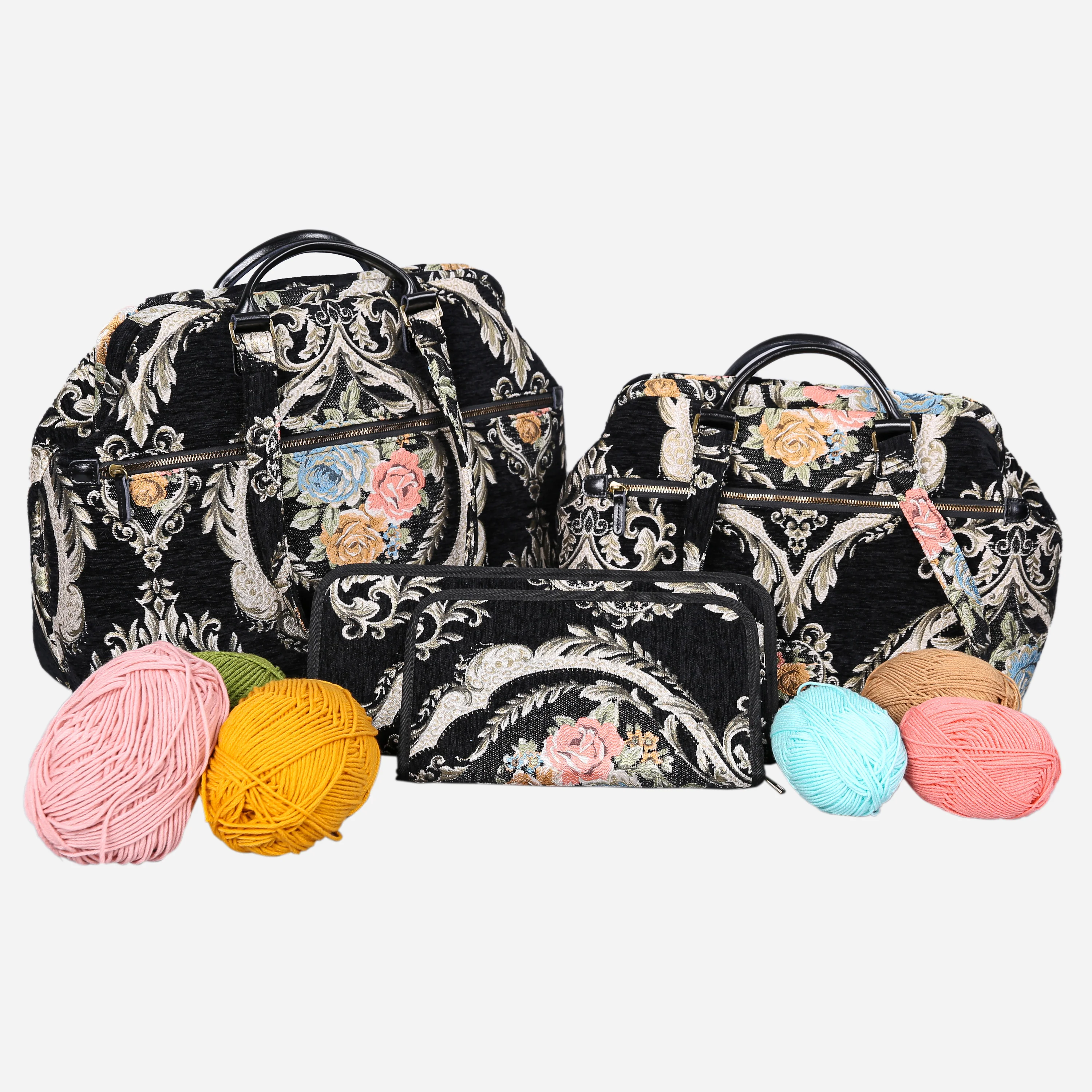 Eternal Elegance Black Knitting Project Bag - Image 7