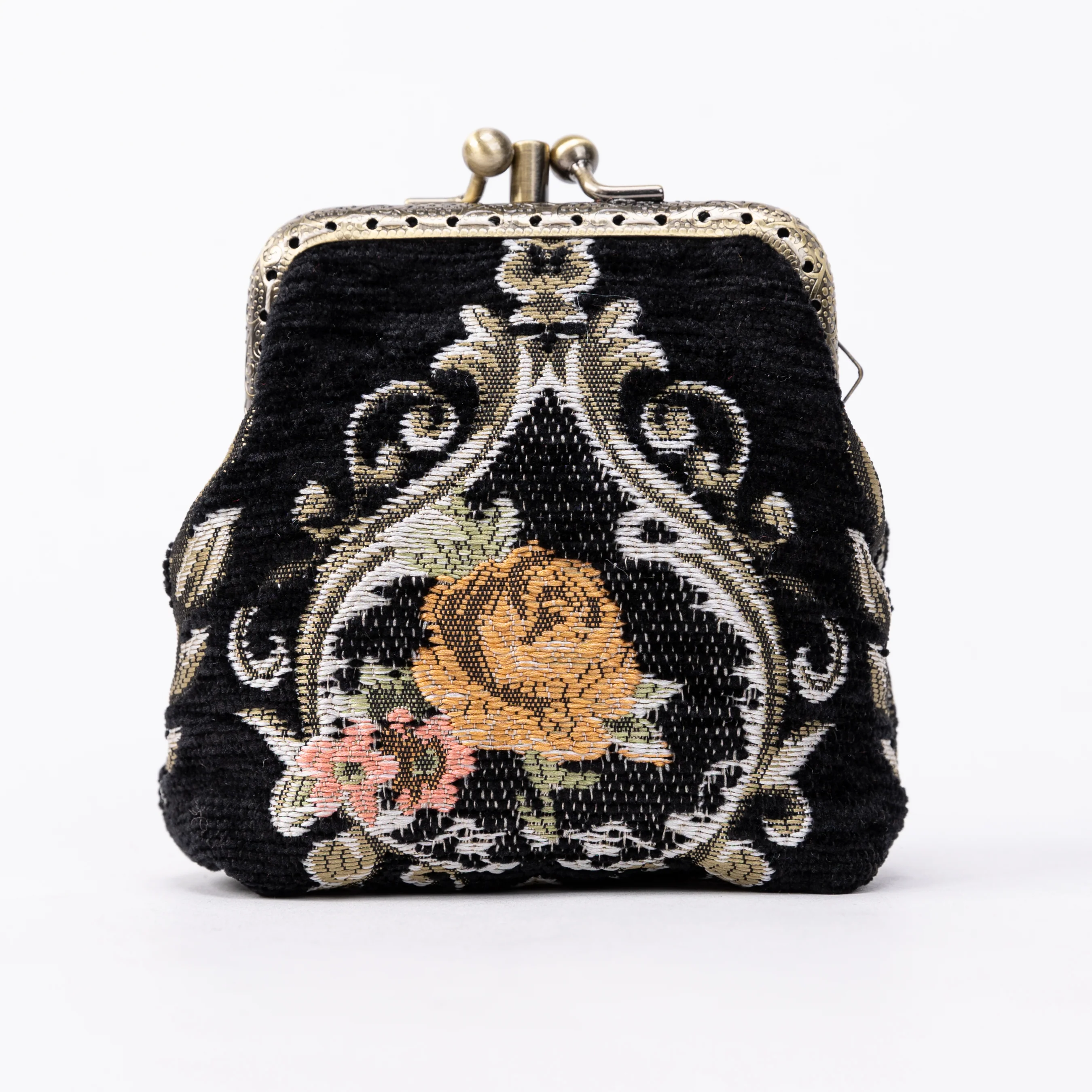 Eternal Elegance Black Double Kiss Clasp Coin Purse - Image 2