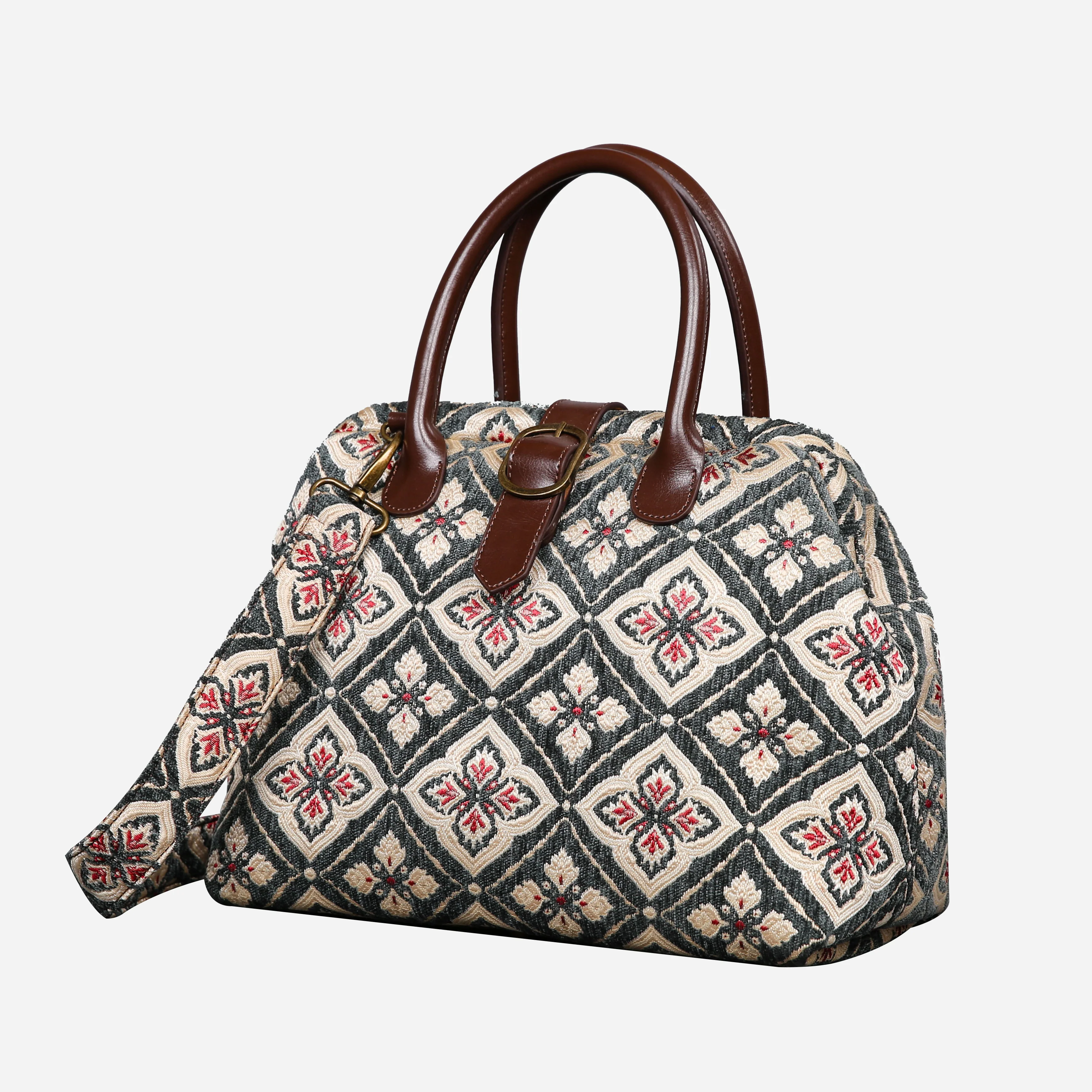 Ethnic Green Carpet Handbag Purse - Image 3