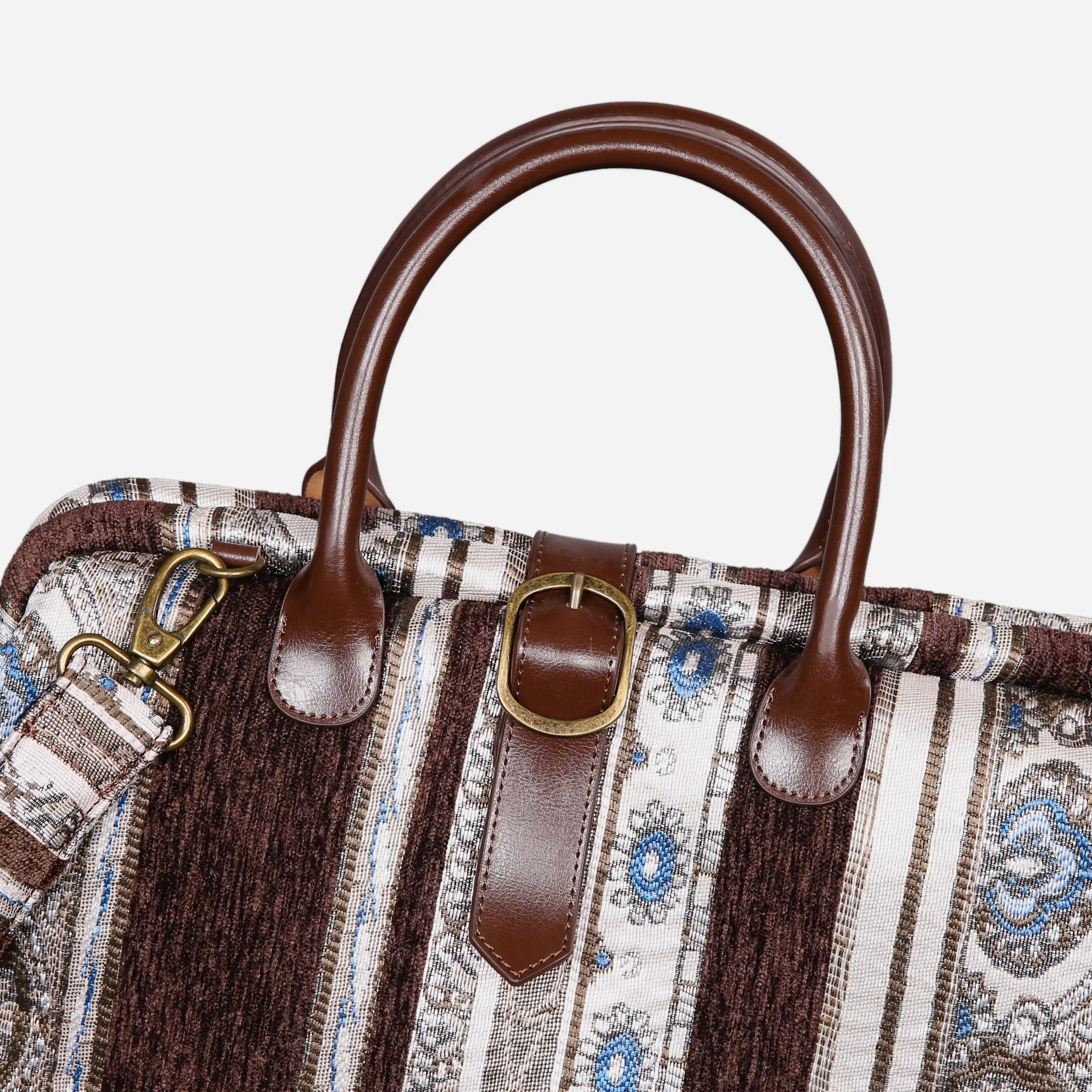 Ethnic Stripes Brown Mary Poppins Weekender - Image 4