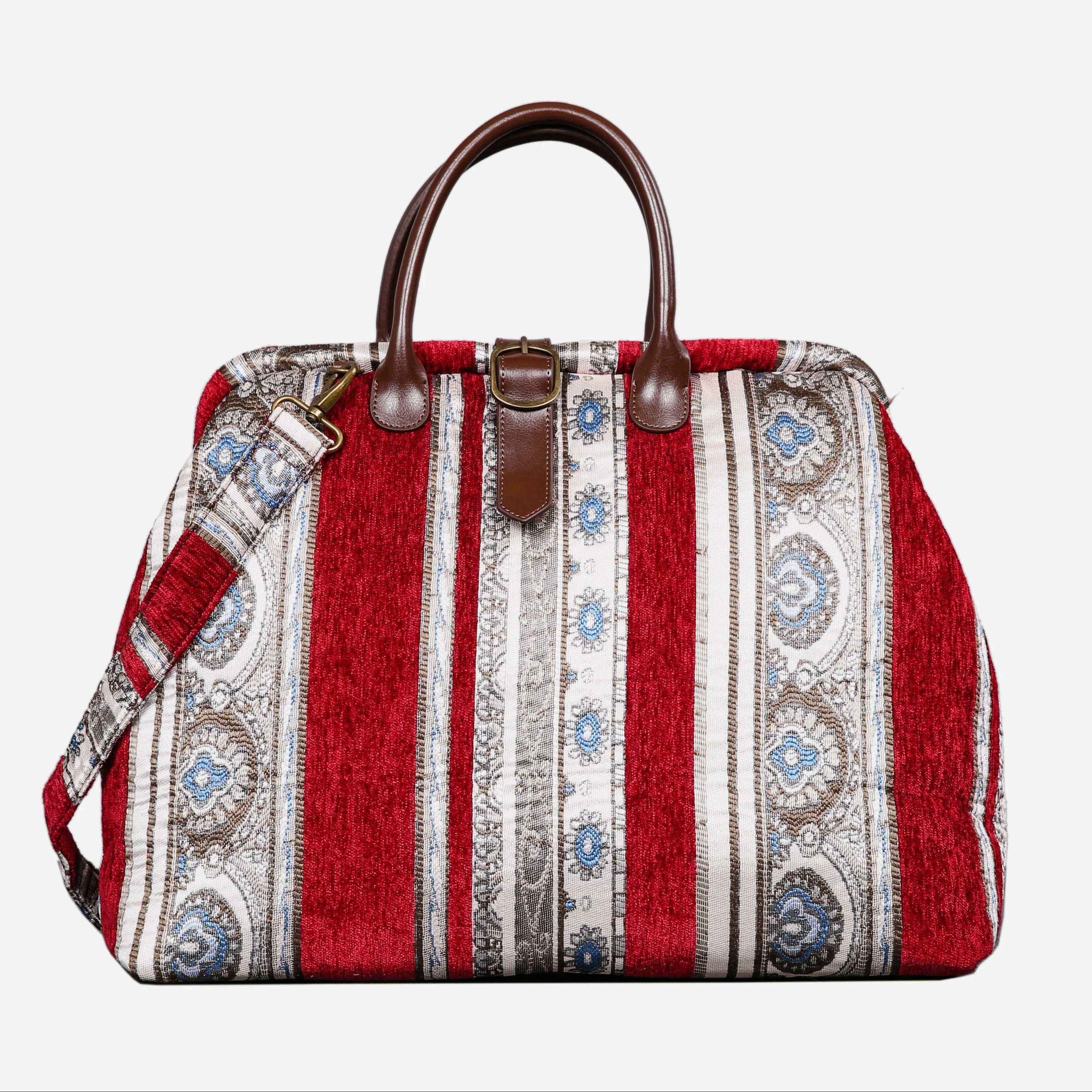 Ethnic Stripes Red Mary Poppins Weekender