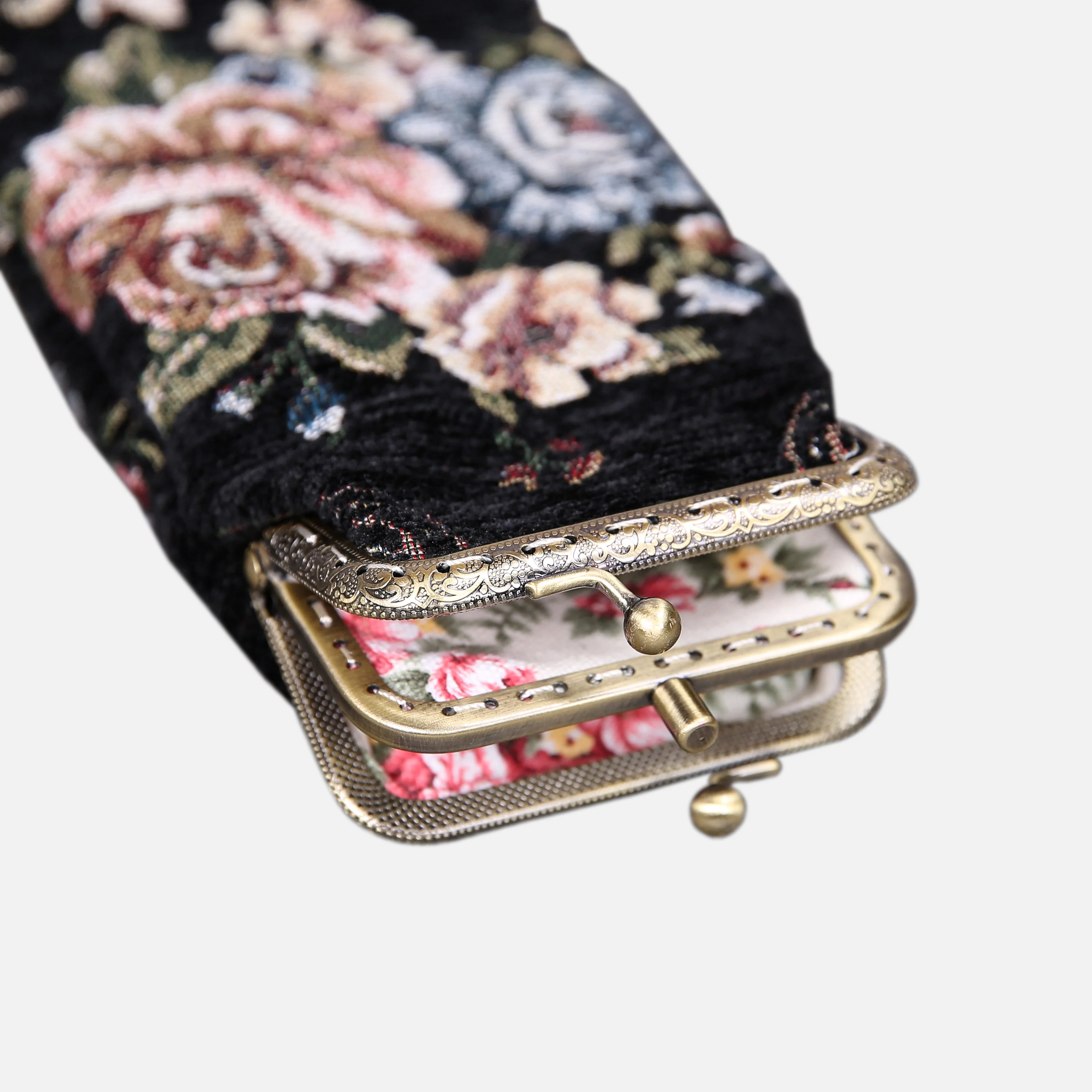 Floral Black Carpet Eyeglasses Case - Image 3