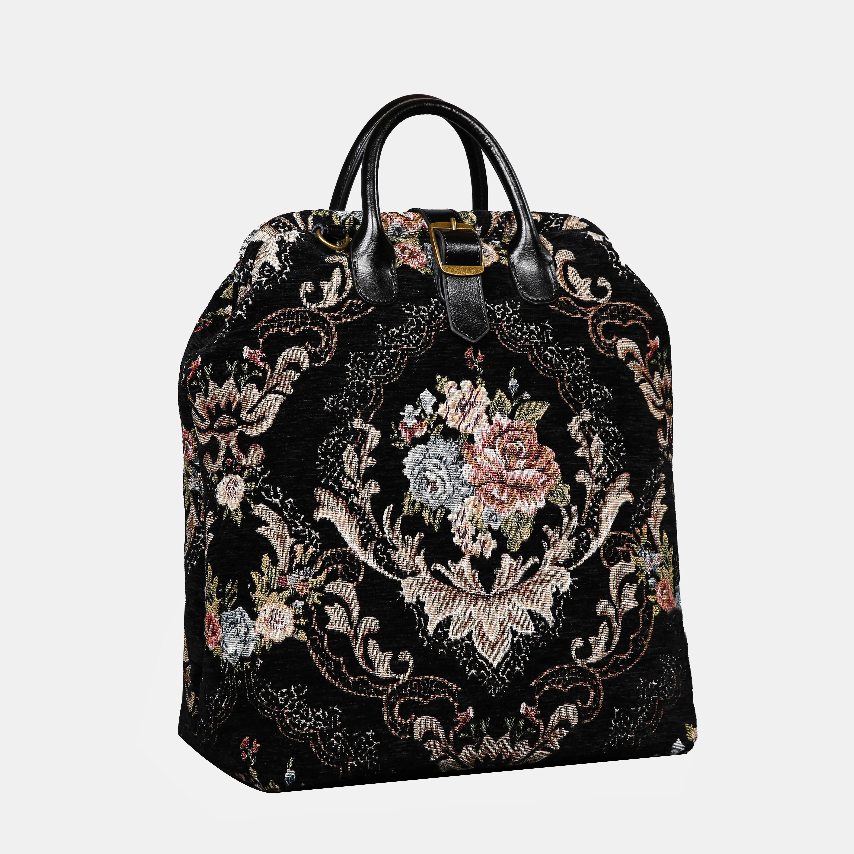 Floral Black Carpet Laptop Backpack - Image 3