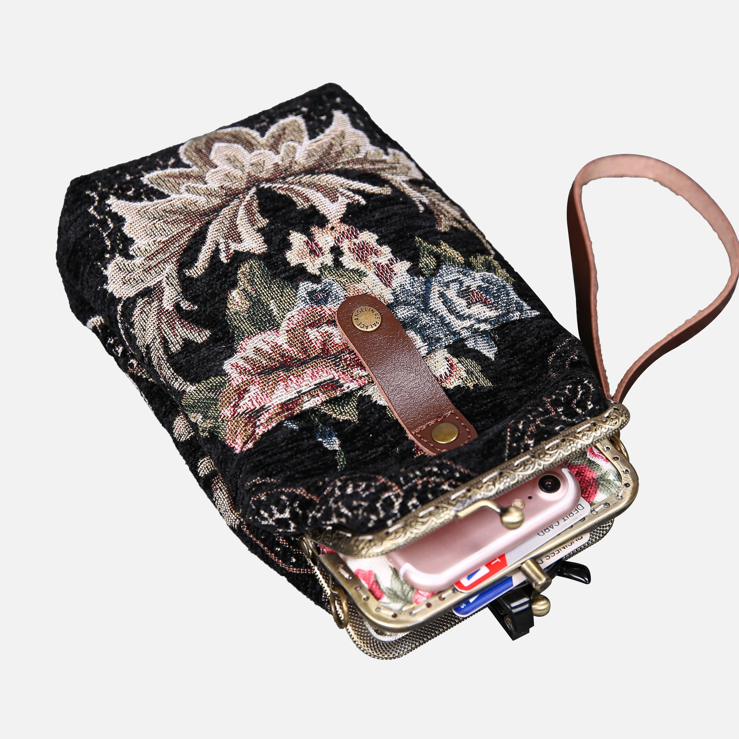 Floral Black Carpet Phone Case - Image 4