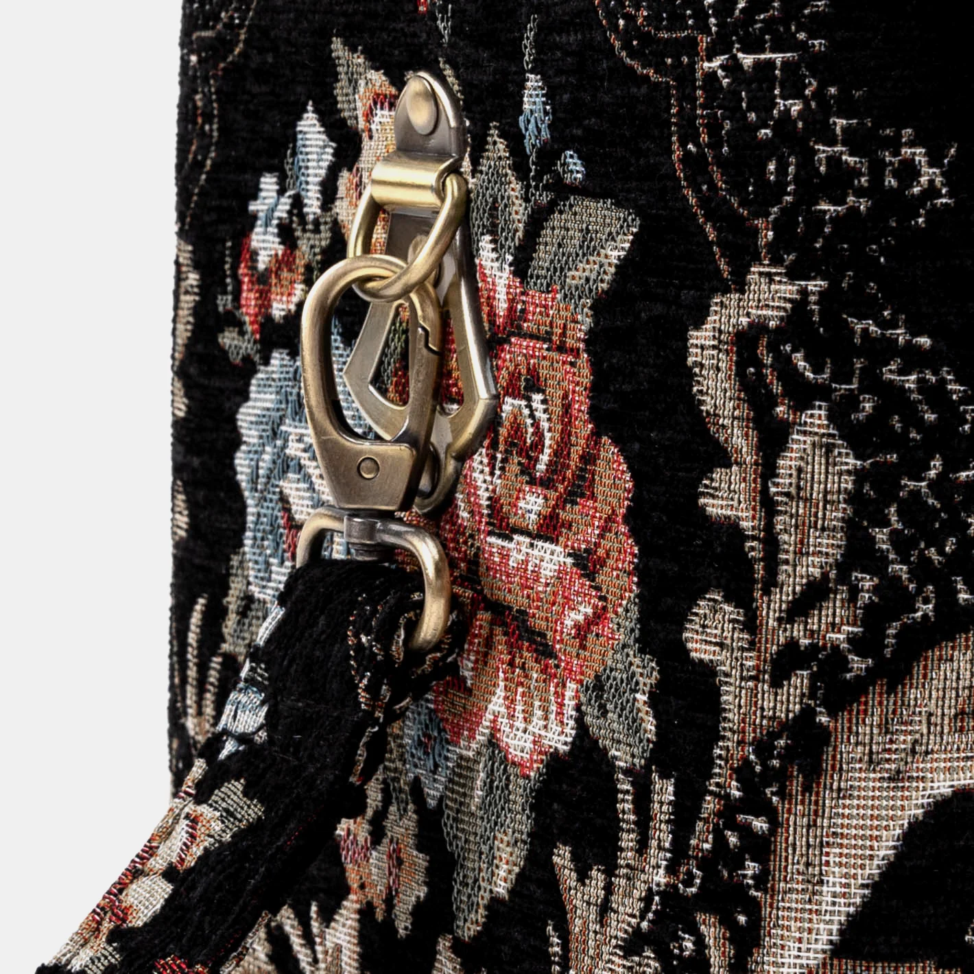 Floral Black Josephine Large Train Case - Image 8