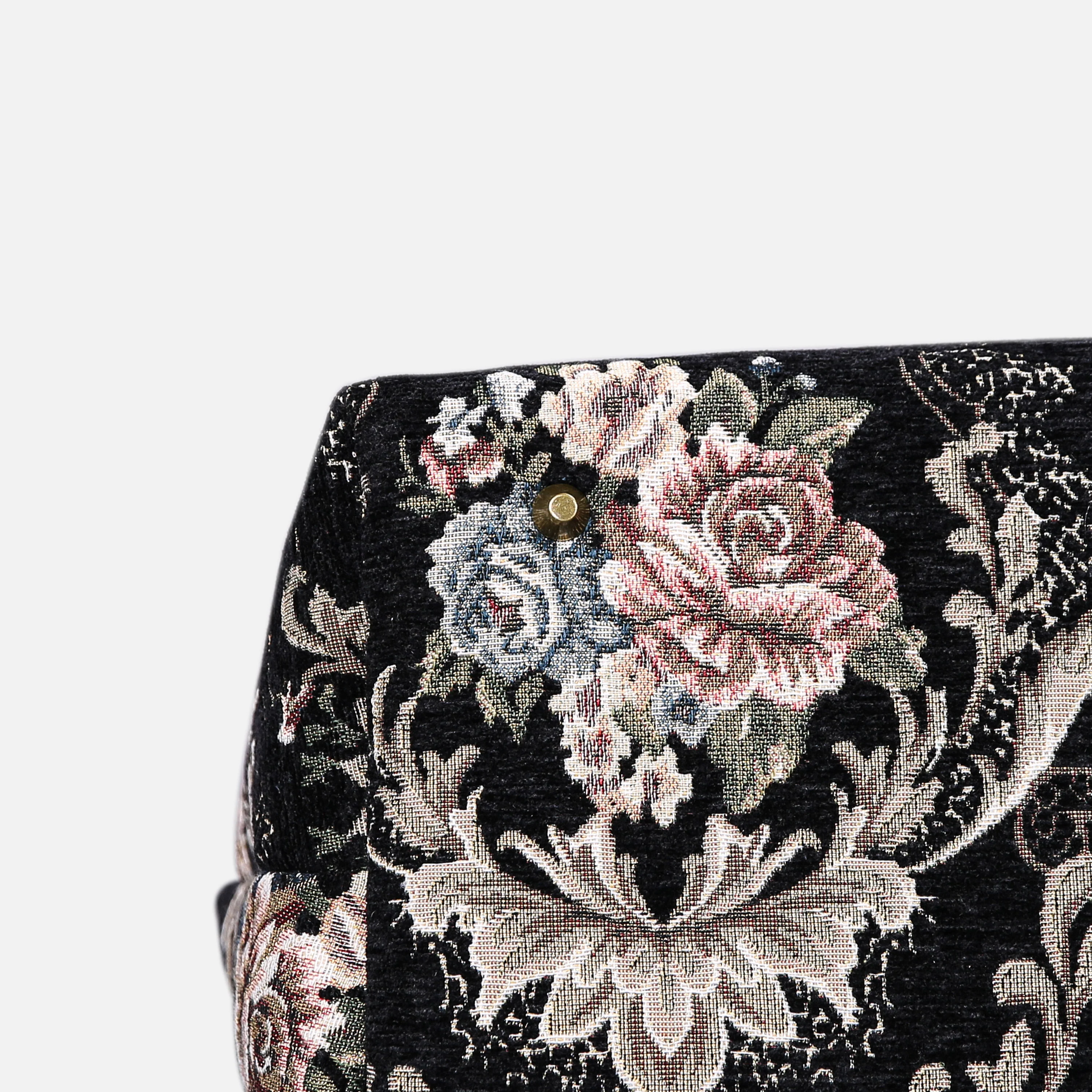 Floral Black Large Carpetbag - Image 5