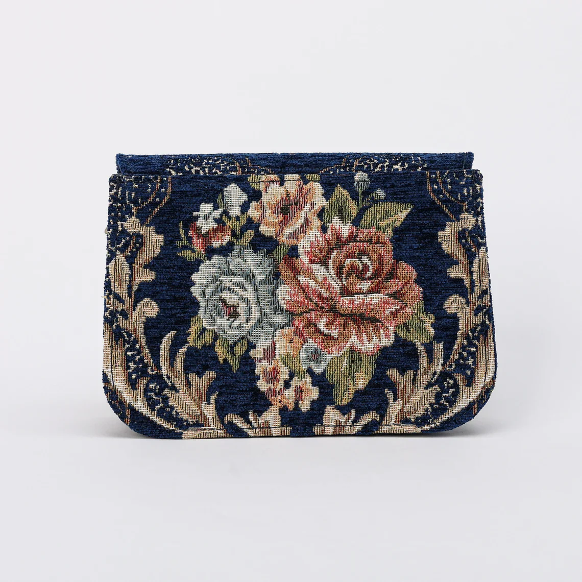 Floral Blue Flap Crossbody Bag - Image 6