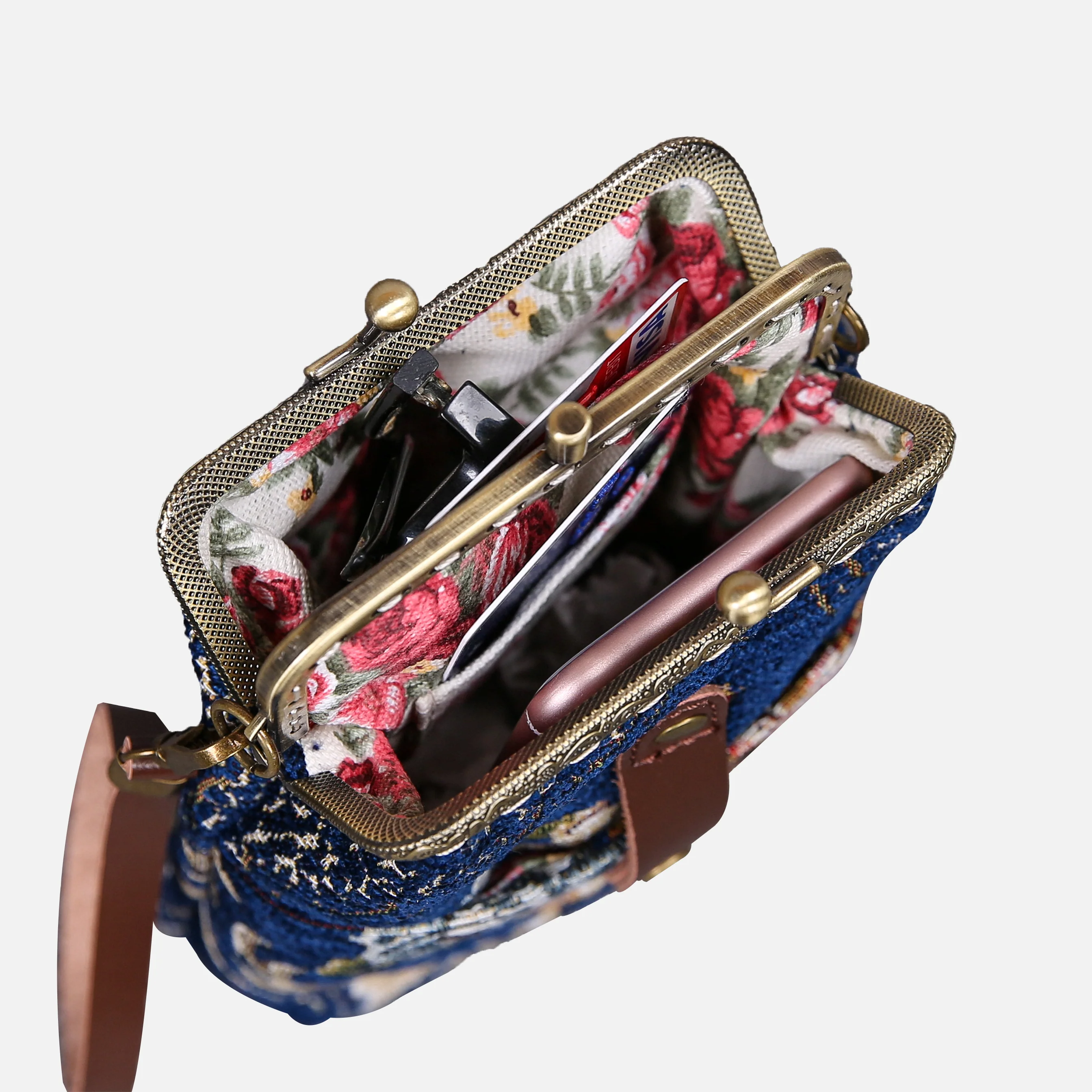 Floral Blue Carpet Phone Case - Image 7