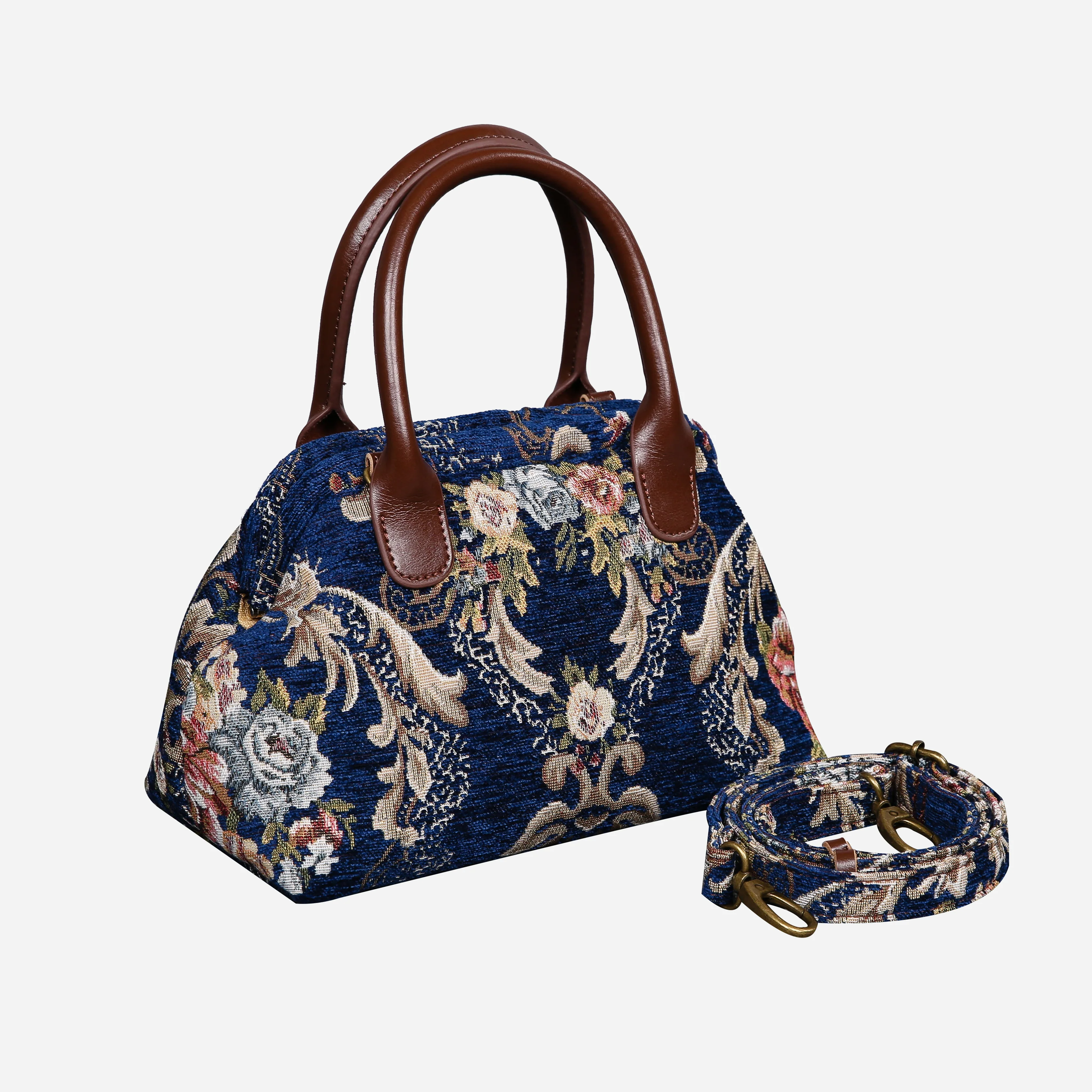 Floral Blue Carpet Satchel - Image 2
