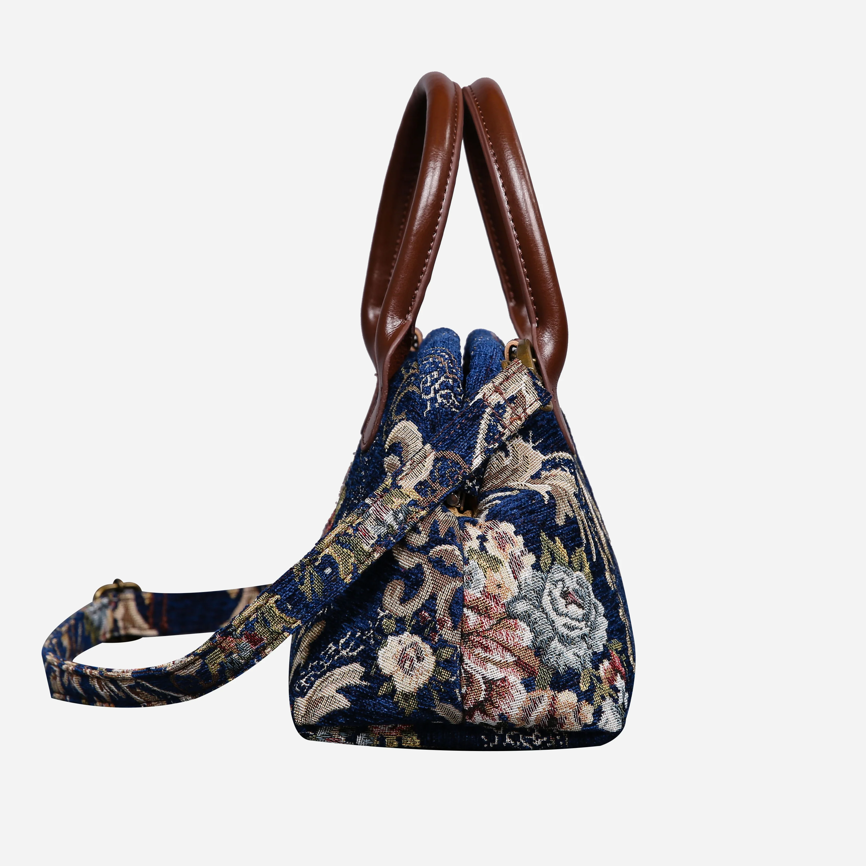Floral Blue Carpet Satchel - Image 3