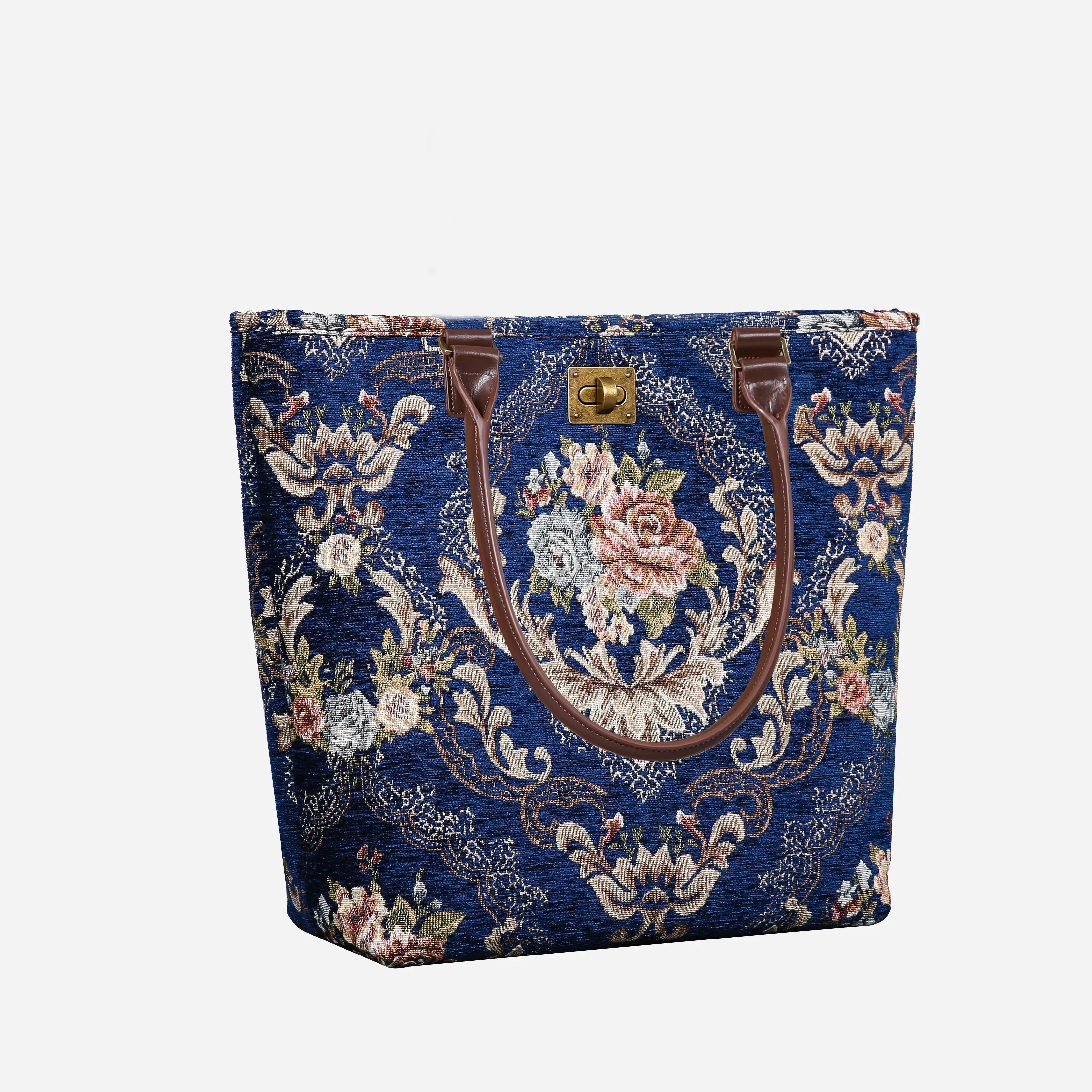 Floral Blue Carpet Tote Shopper - Image 2