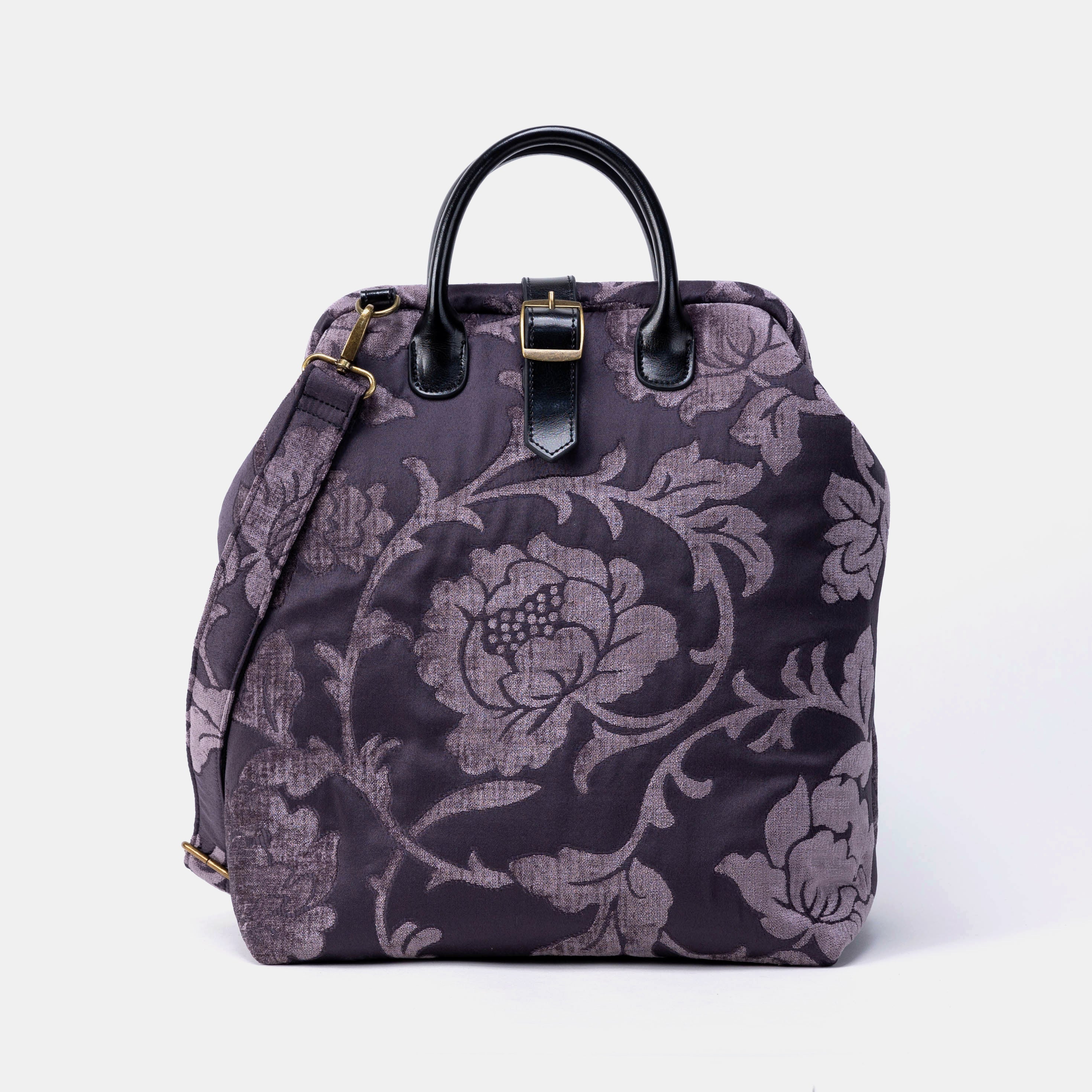 Floral Brocade Purple Carpet Laptop Backpack - Image 4