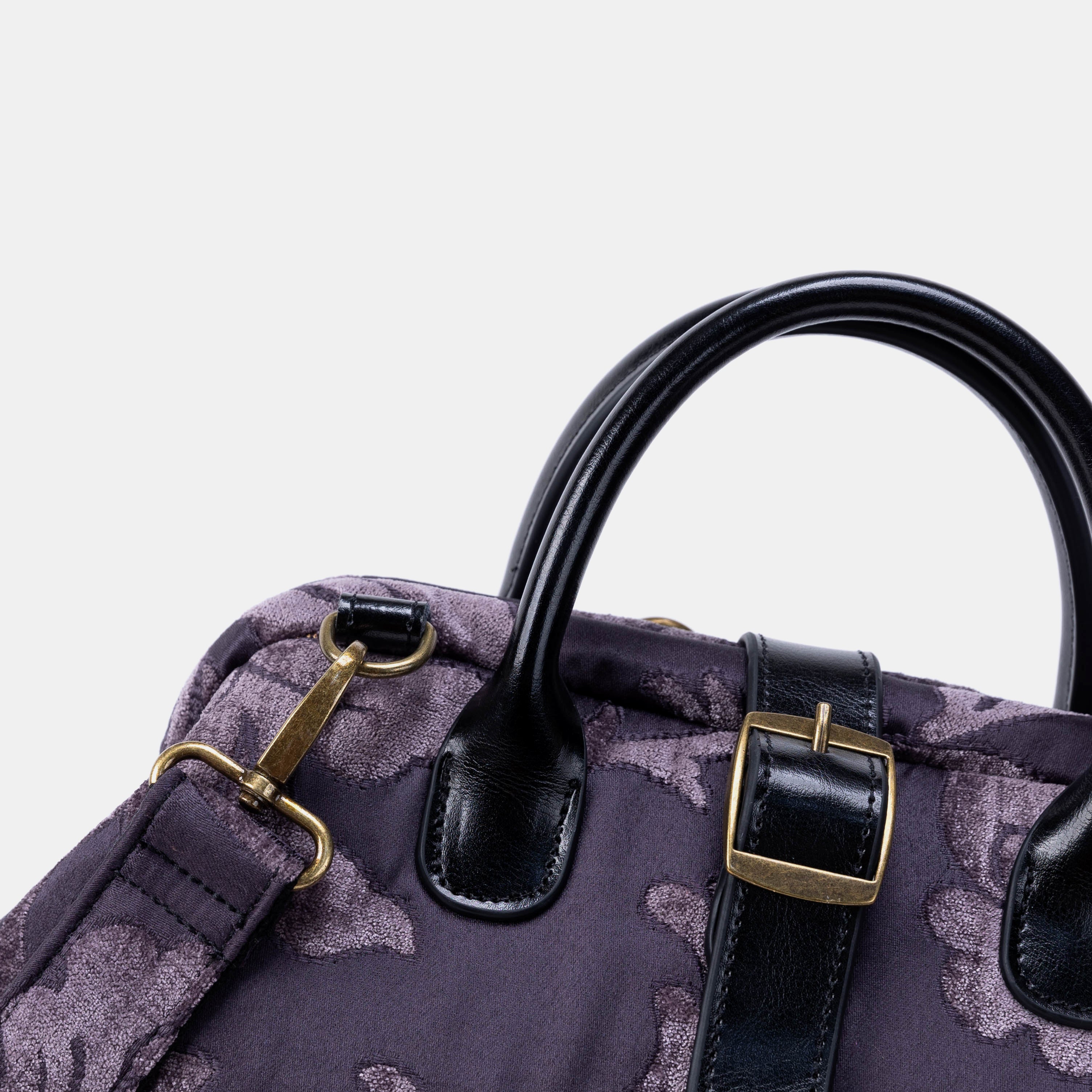 Floral Brocade Purple Carpet Laptop Backpack - Image 5