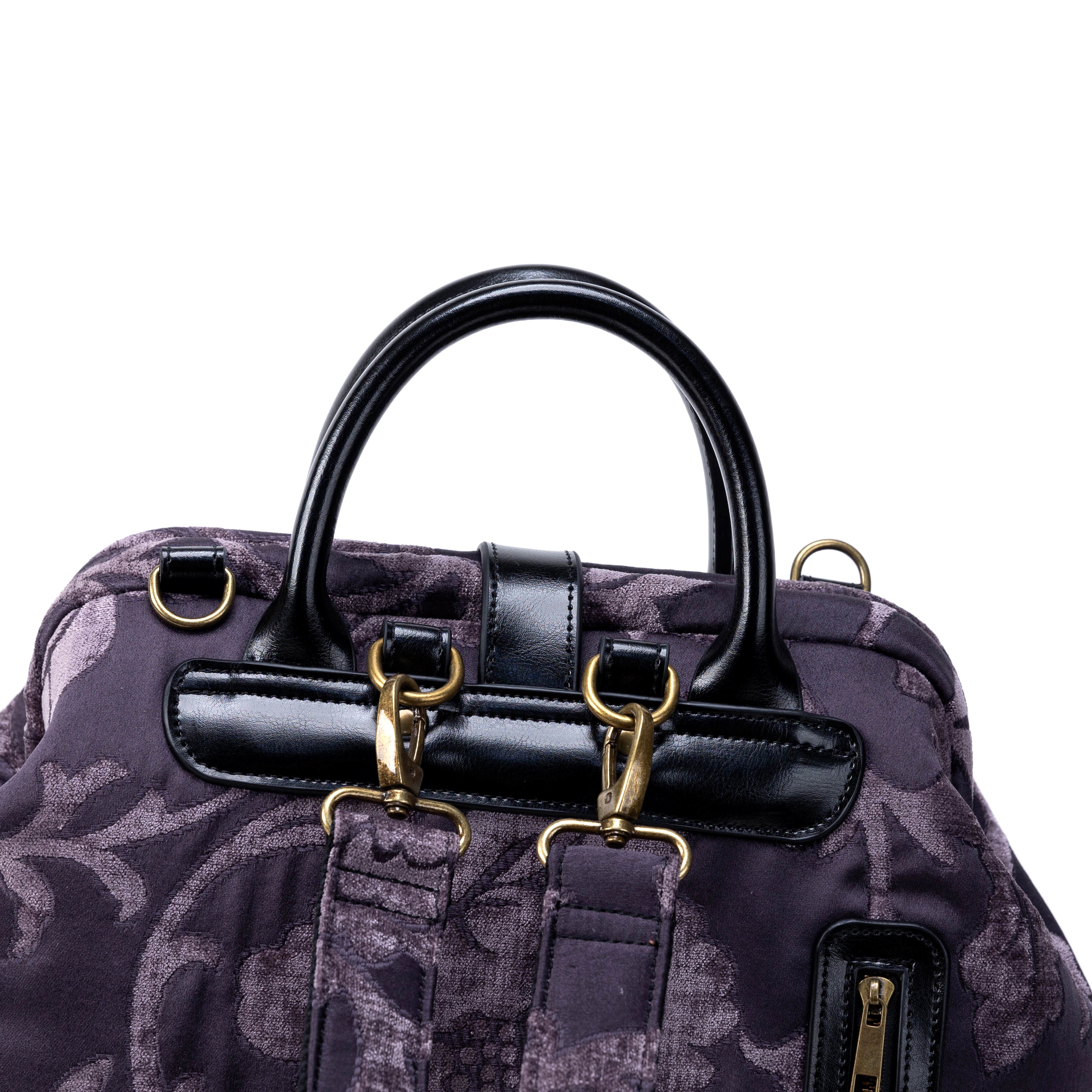 Floral Brocade Purple Carpet Laptop Backpack - Image 6