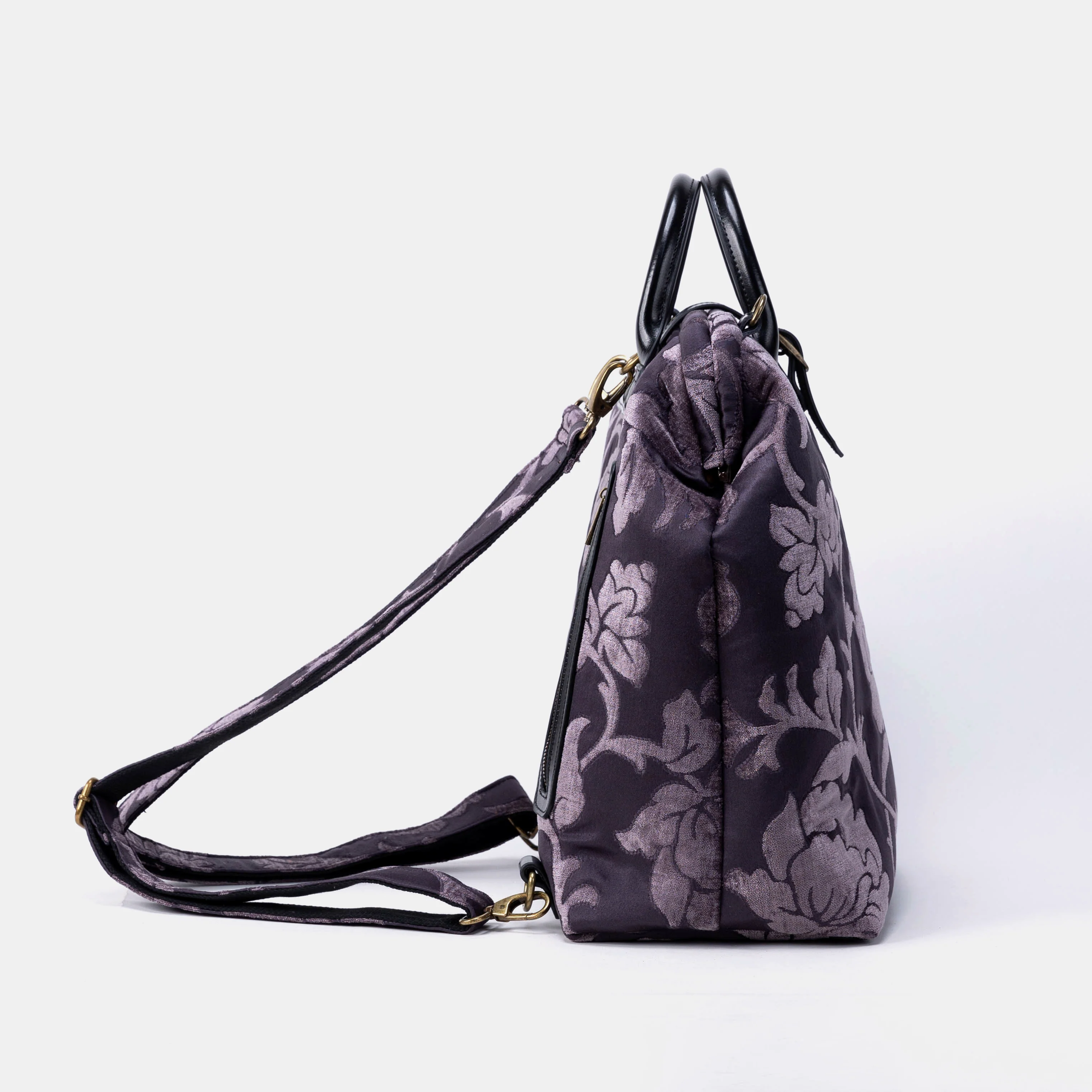 Floral Brocade Purple Carpet Laptop Backpack - Image 7