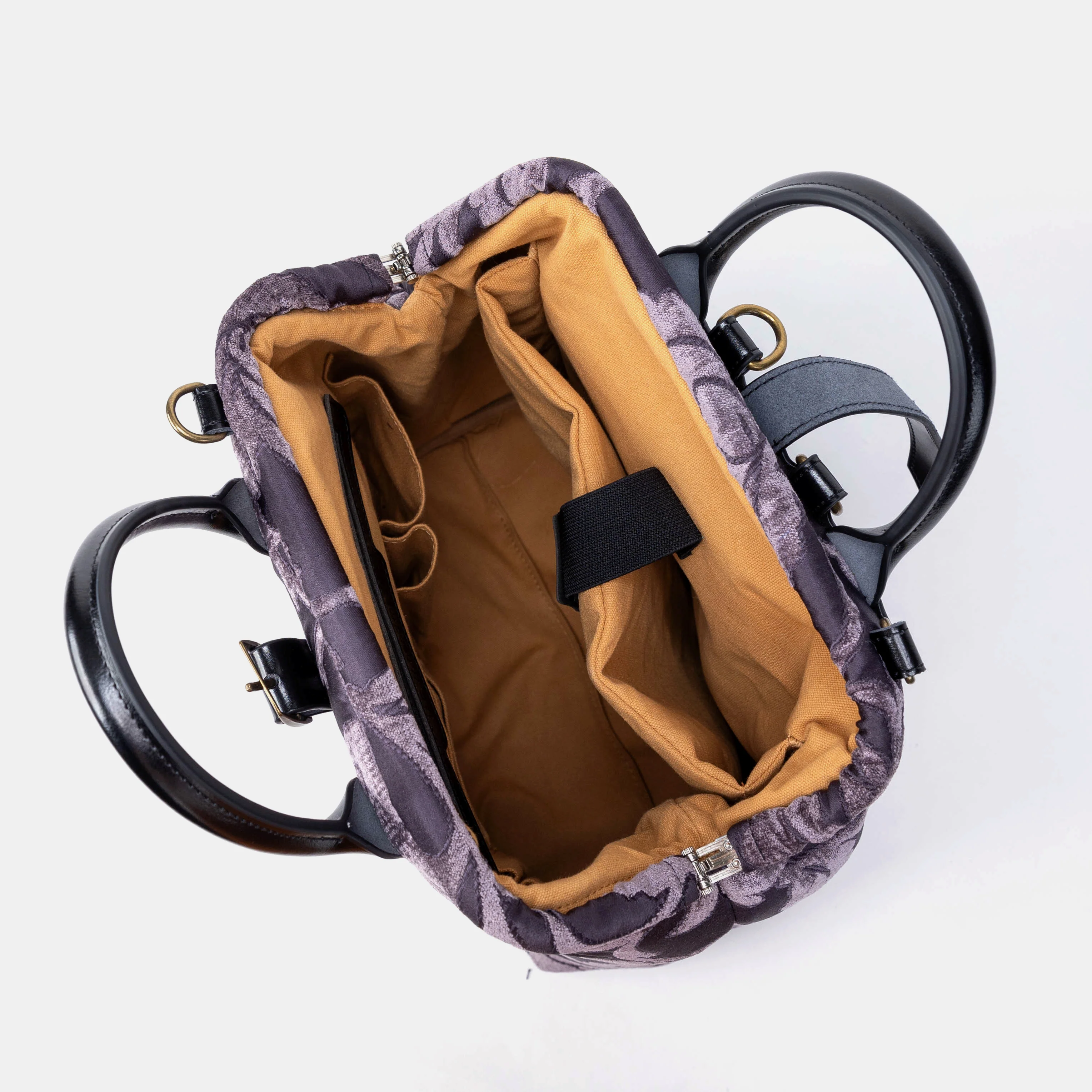 Floral Brocade Purple Carpet Laptop Backpack - Image 9