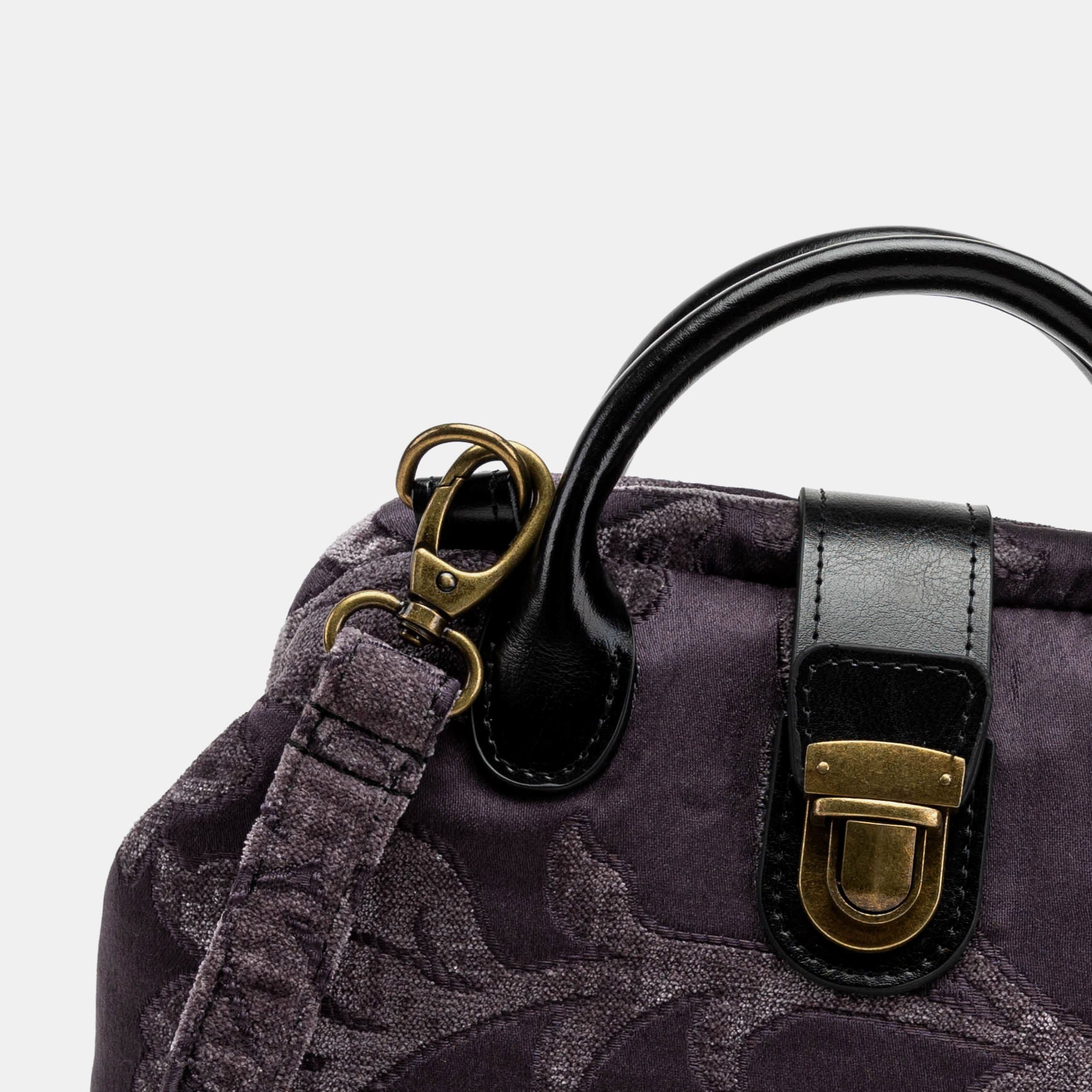 Floral Brocade Purple Everyday Backpack - Image 4