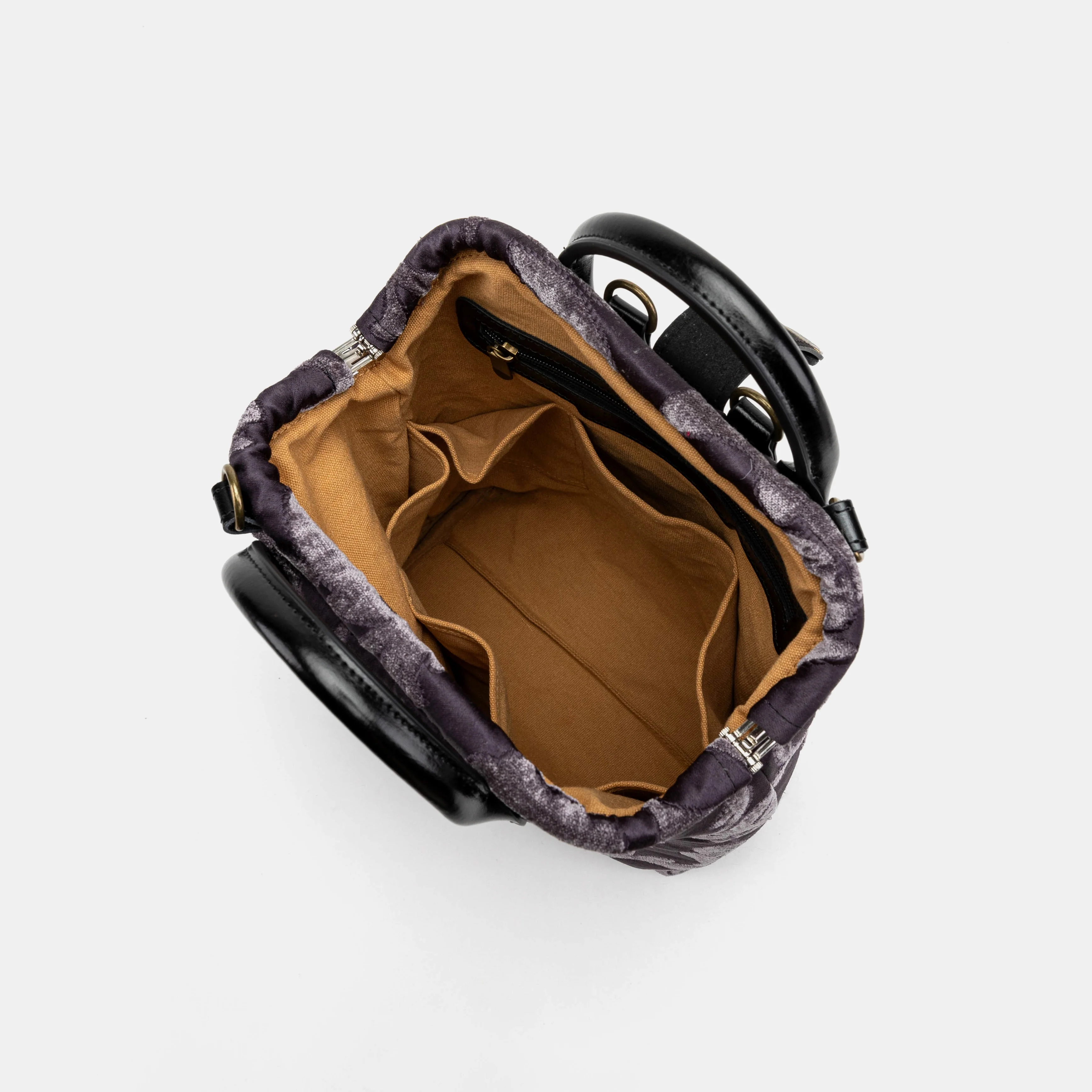 Floral Brocade Purple Everyday Backpack - Image 8