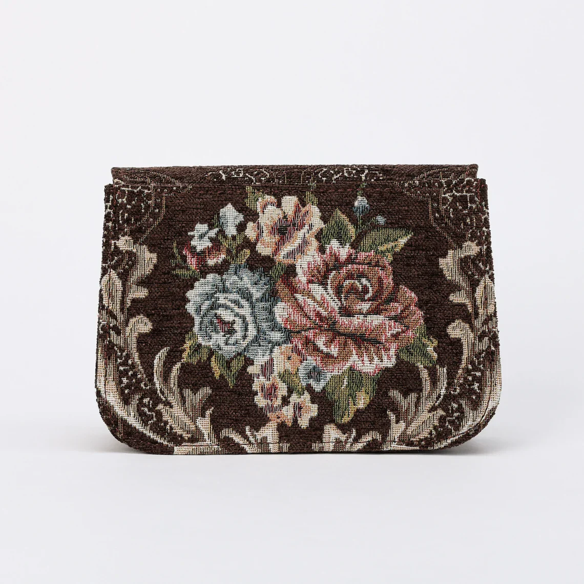 Floral Brown Flap Crossbody Bag - Image 4