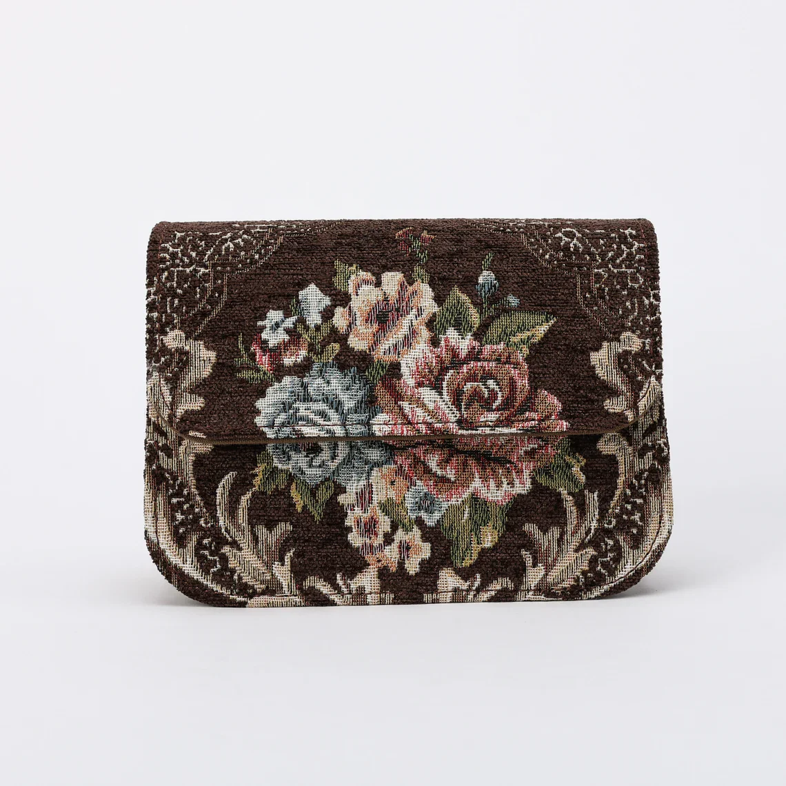 Floral Brown Flap Crossbody Bag - Image 6