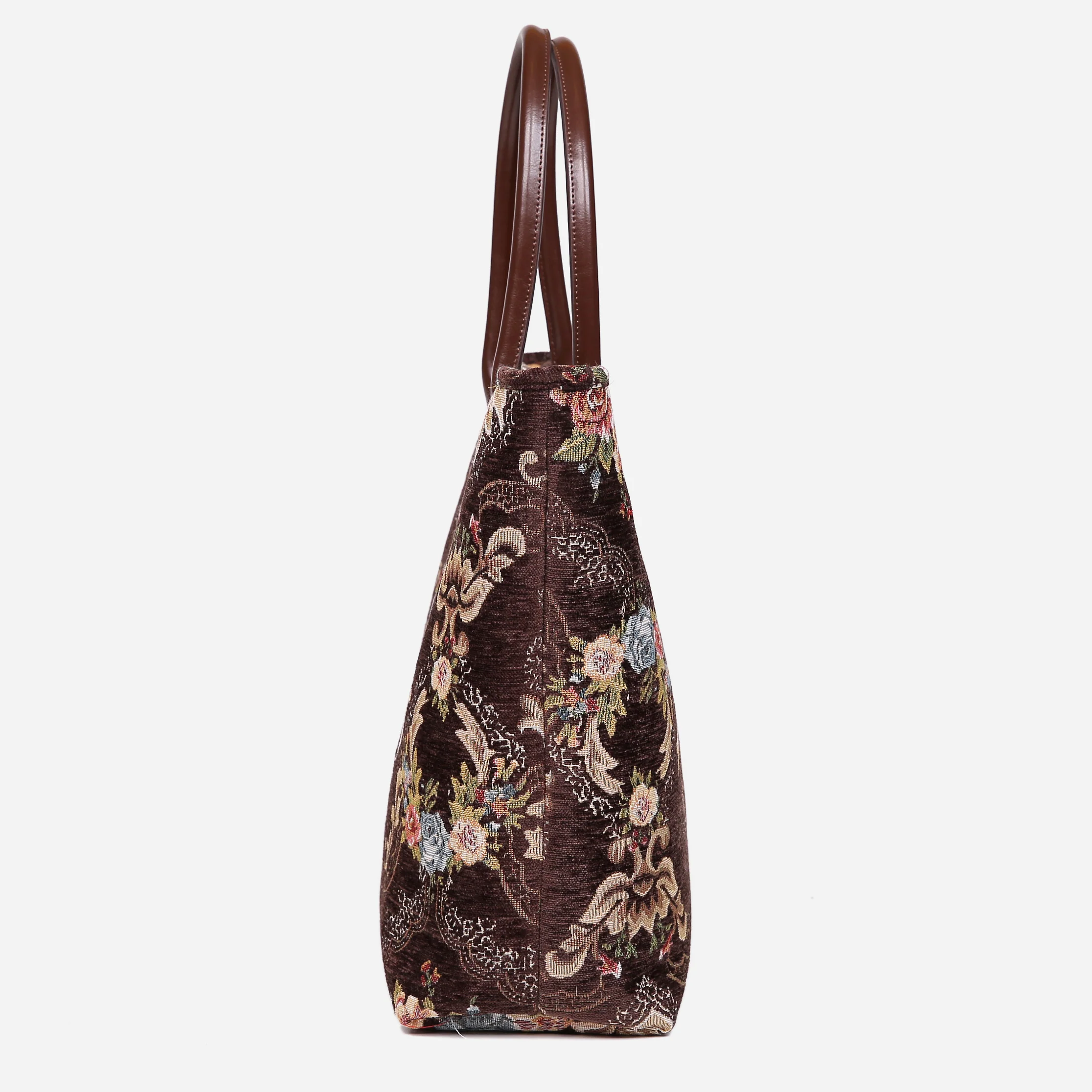 Floral Coffee Carpet Tote Shopper - Image 5