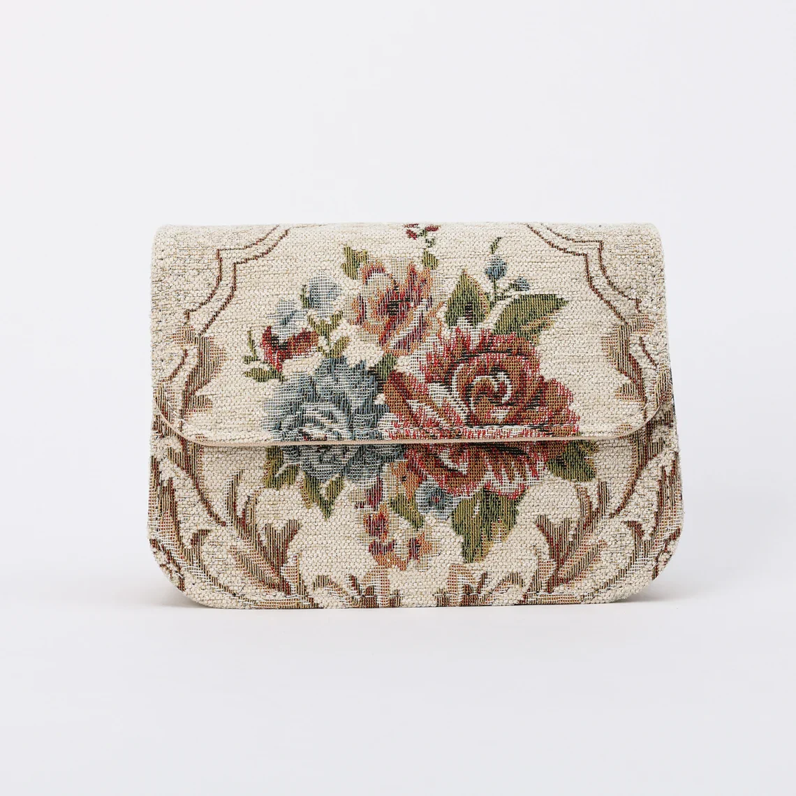 Floral Cream Flap Crossbody Bag - Image 5