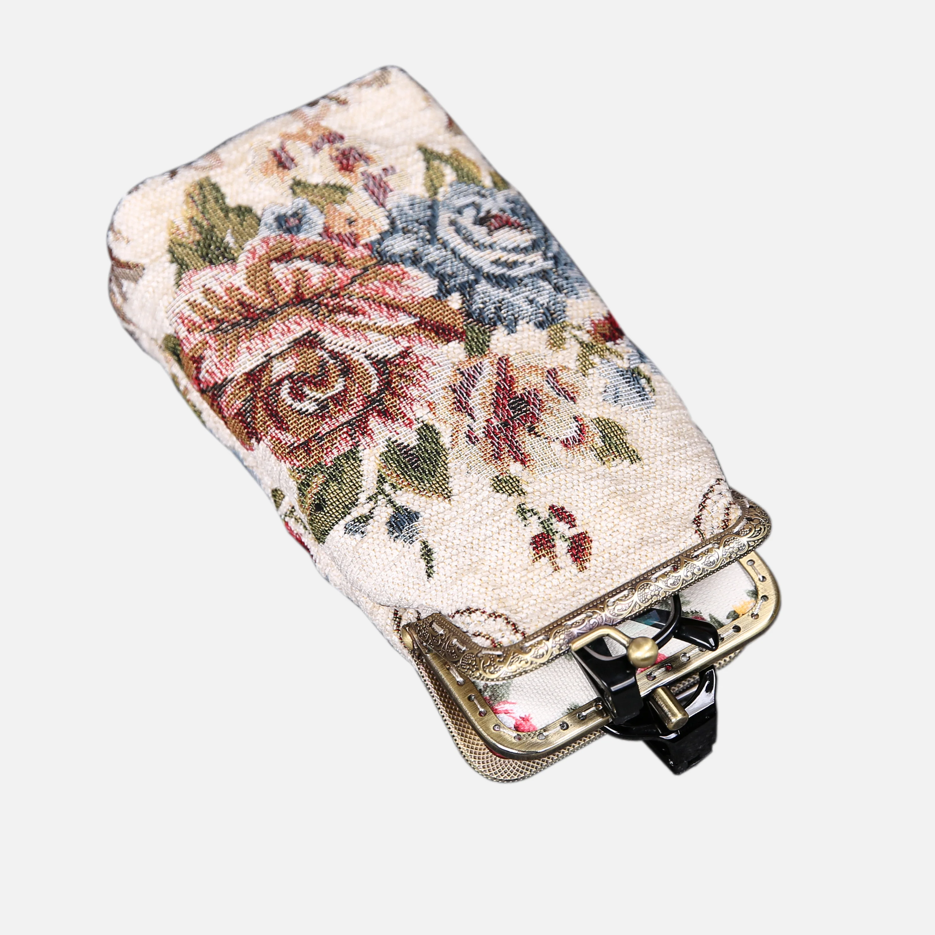 Floral Cream Carpet Eyeglasses Case - Image 2