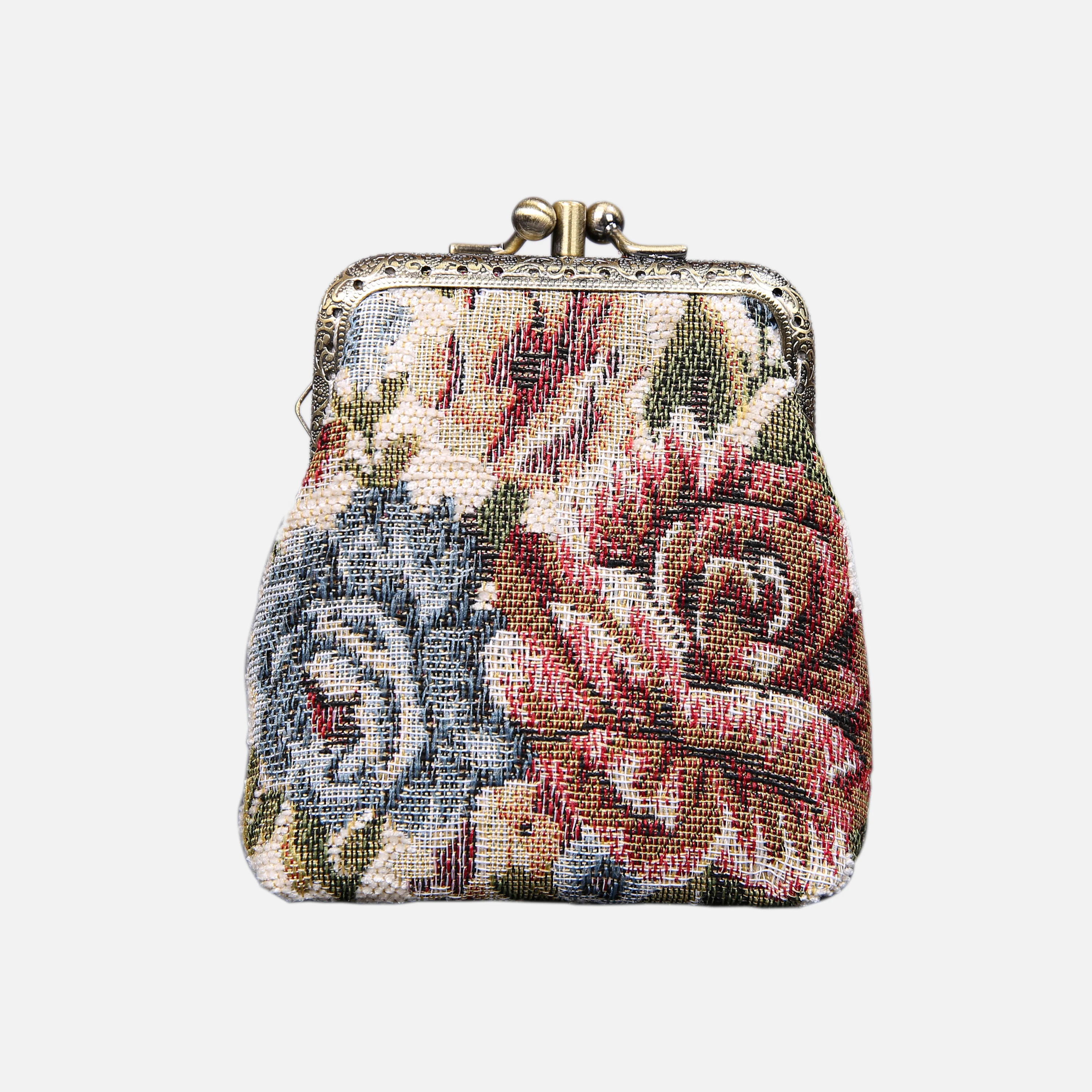 Floral Cream Double Kiss Clasp Coin Purse - Image 3
