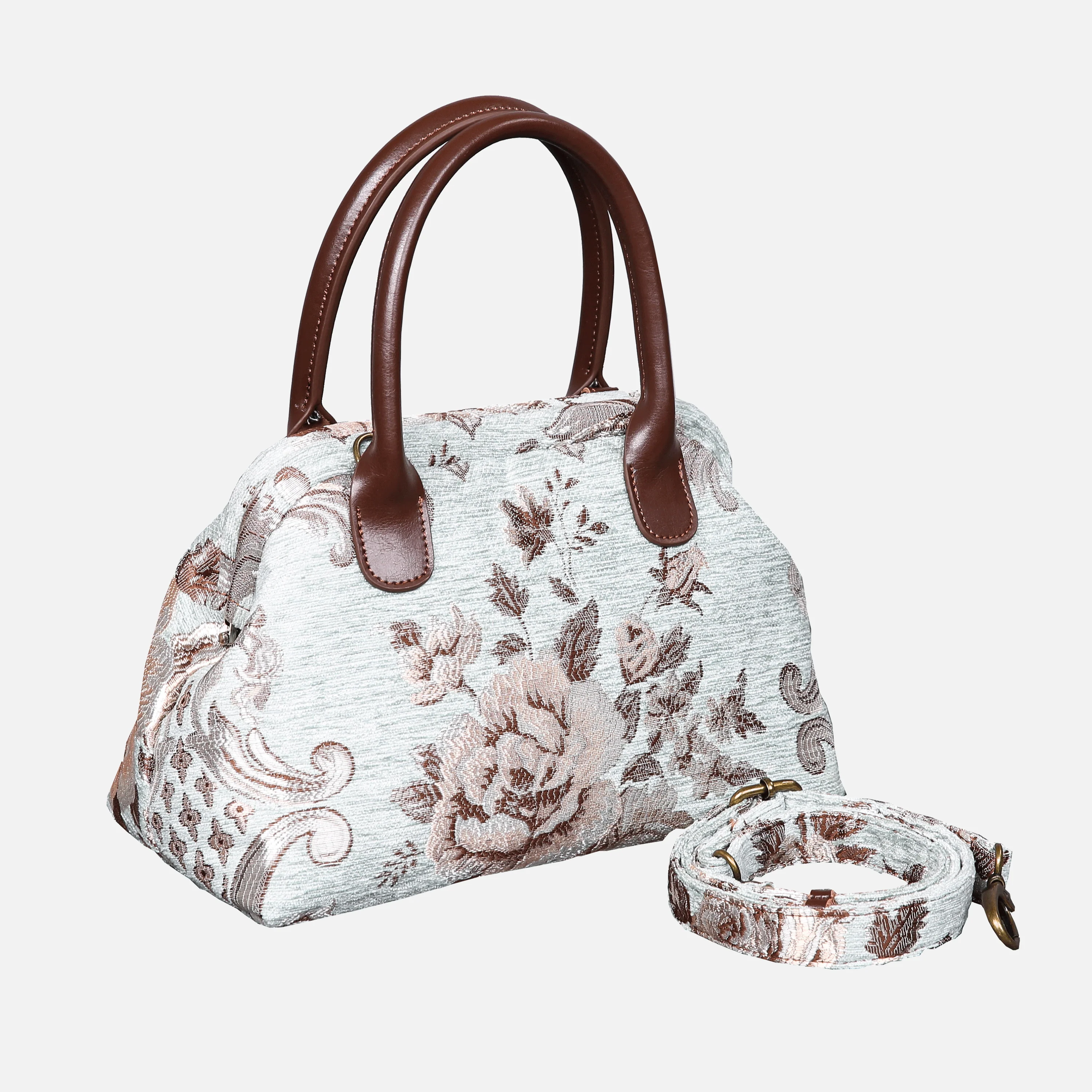 Floral Mint Carpet Satchel - Image 2