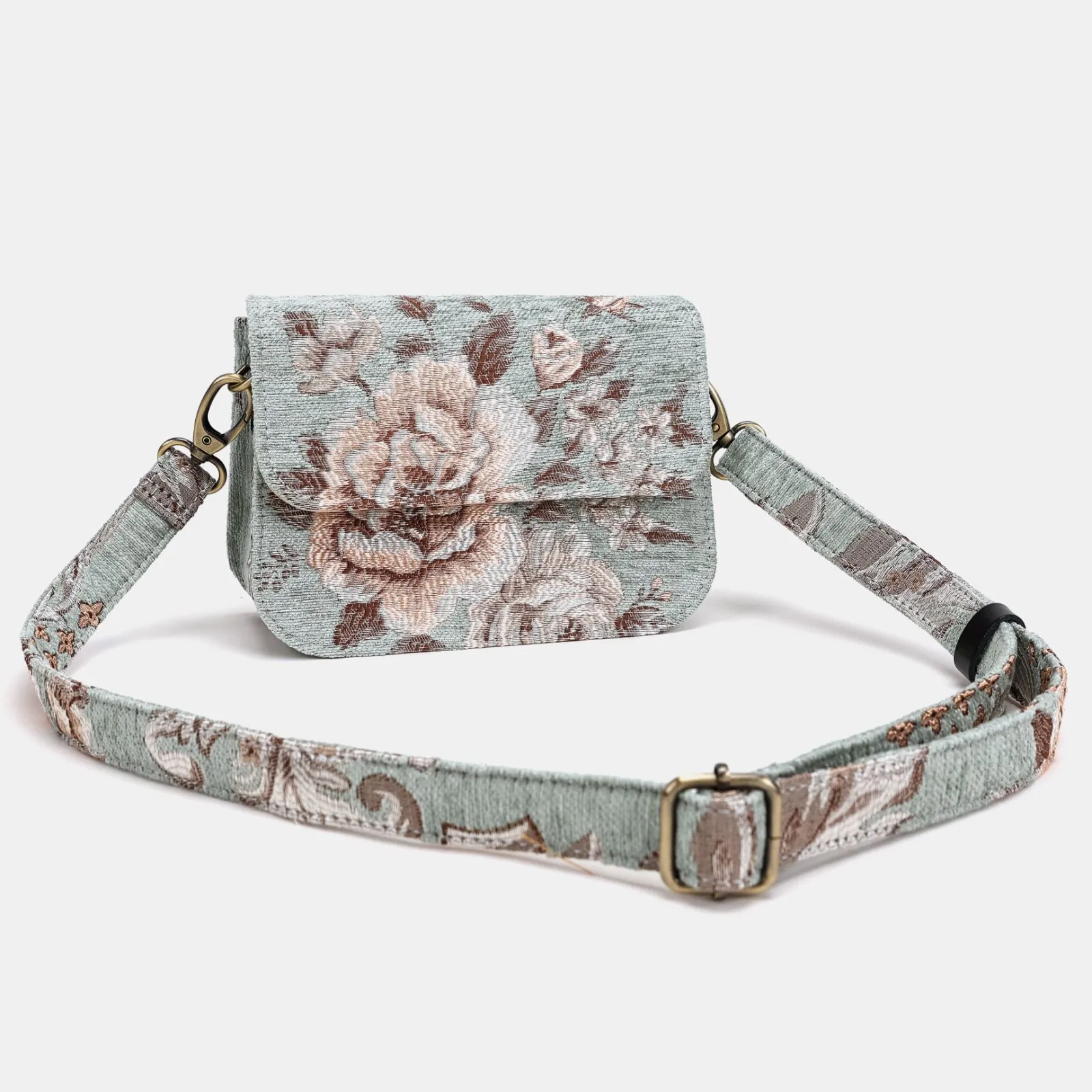 Floral Mint Flap Crossbody Bag - Image 3